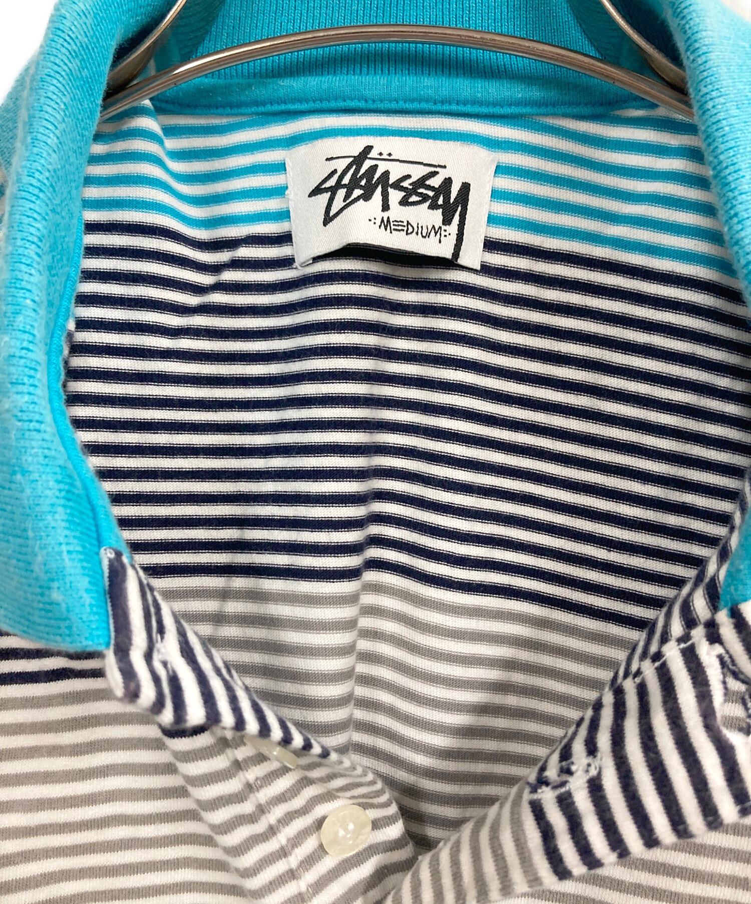 中古・古着通販】stussy (ステューシー) ポロシャツ スカイブルー