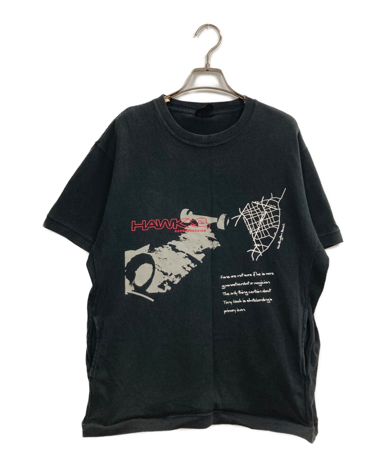中古・古着通販】tony hawk (トニーホーク) プリントTシャツ ブラック