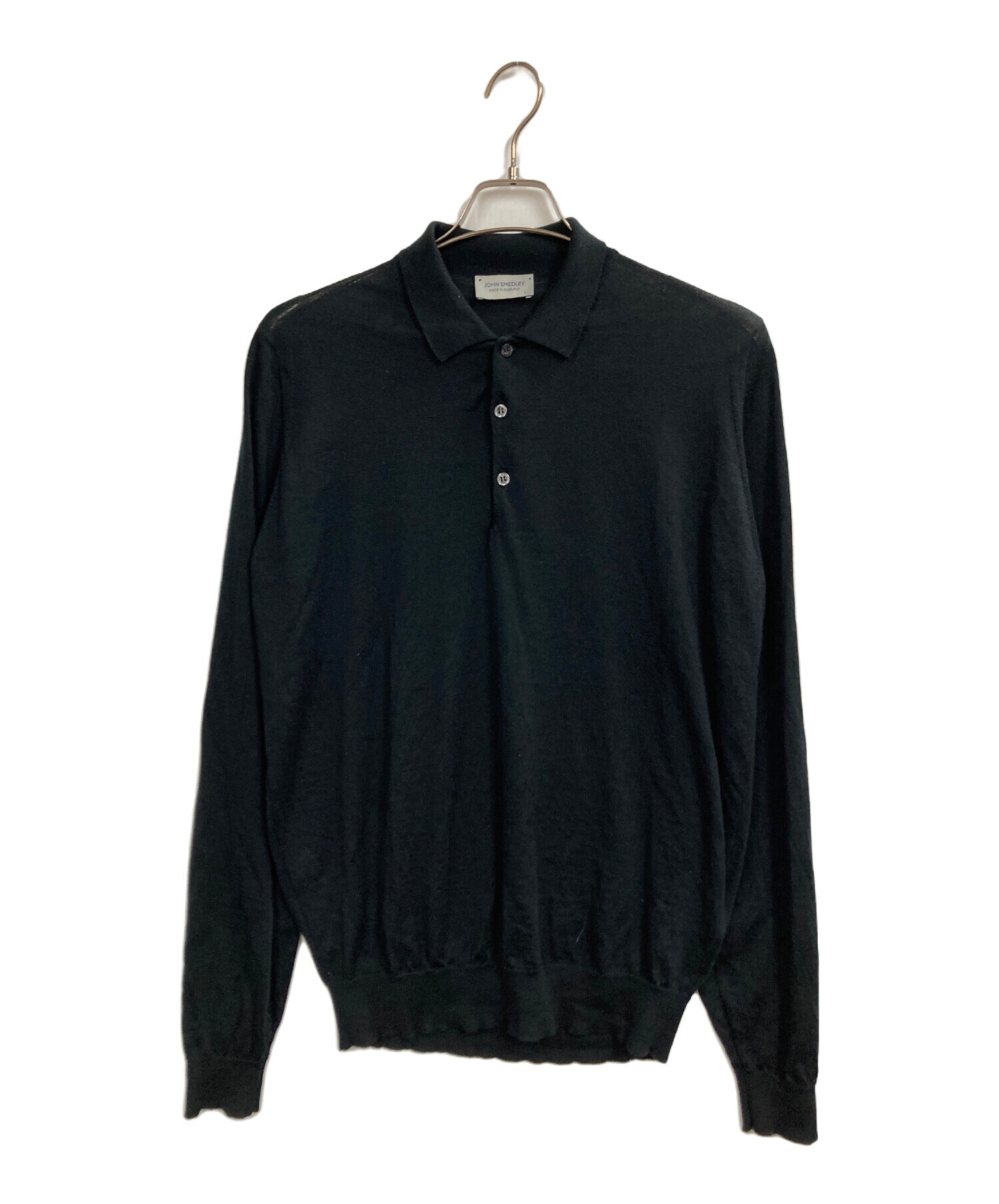 ジョンスメドレー　正規品　美品　黒　ポロシャツ　 イギリス製　S JOHN SMEDLEY（ジョンスメドレー） ニット ポロシャツ REID メンズ