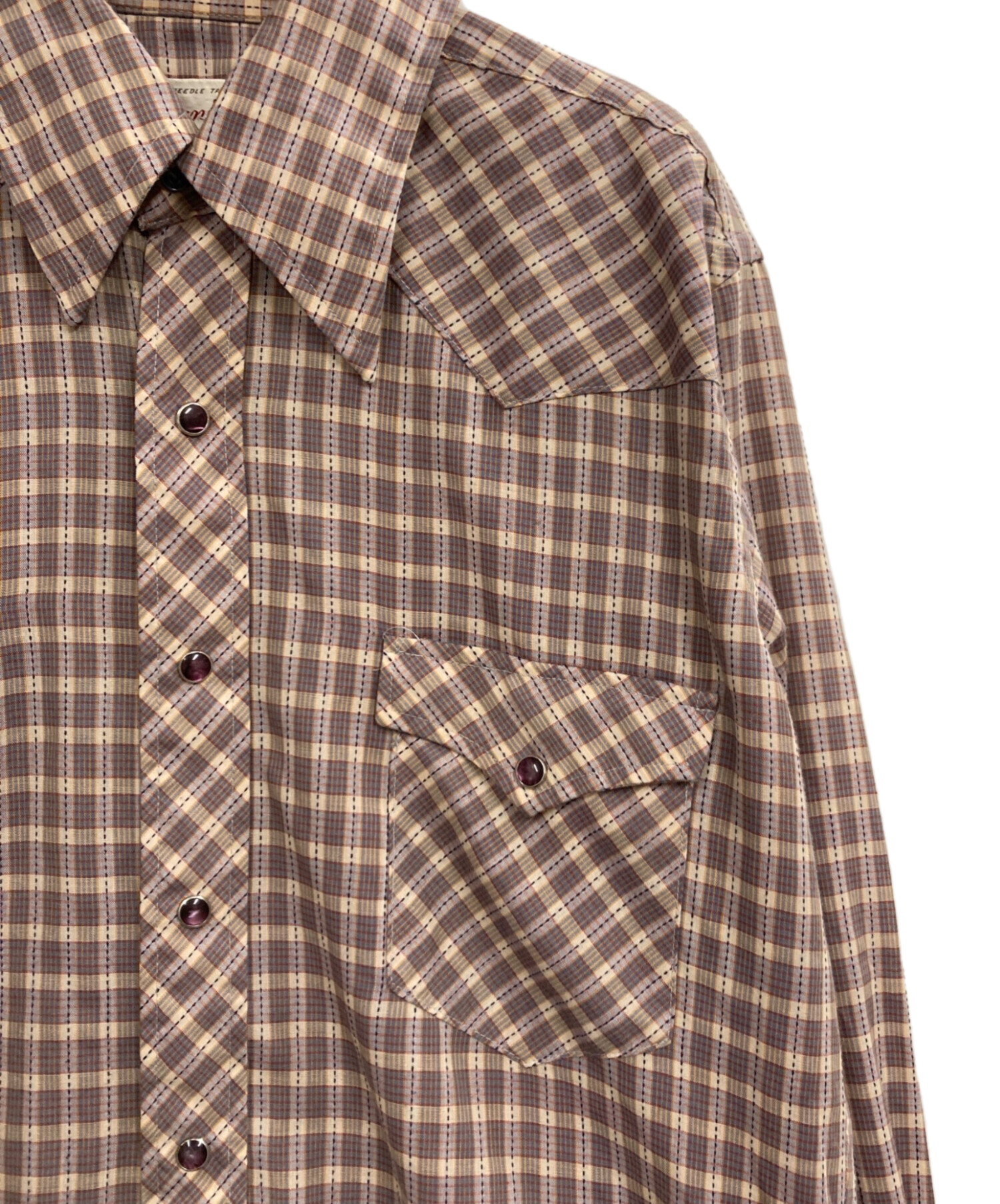 中古・古着通販】Wrangler (ラングラー) ウエスタンシャツ ベージュ