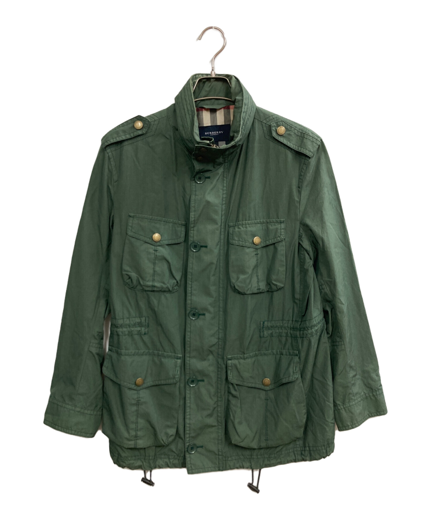 Burberry バーバリー フィールドジャケット 46英国製コットン オリーブ 中古・古着通販】BURBERRY LONDON (バーバリーロンドン) ミリタリー