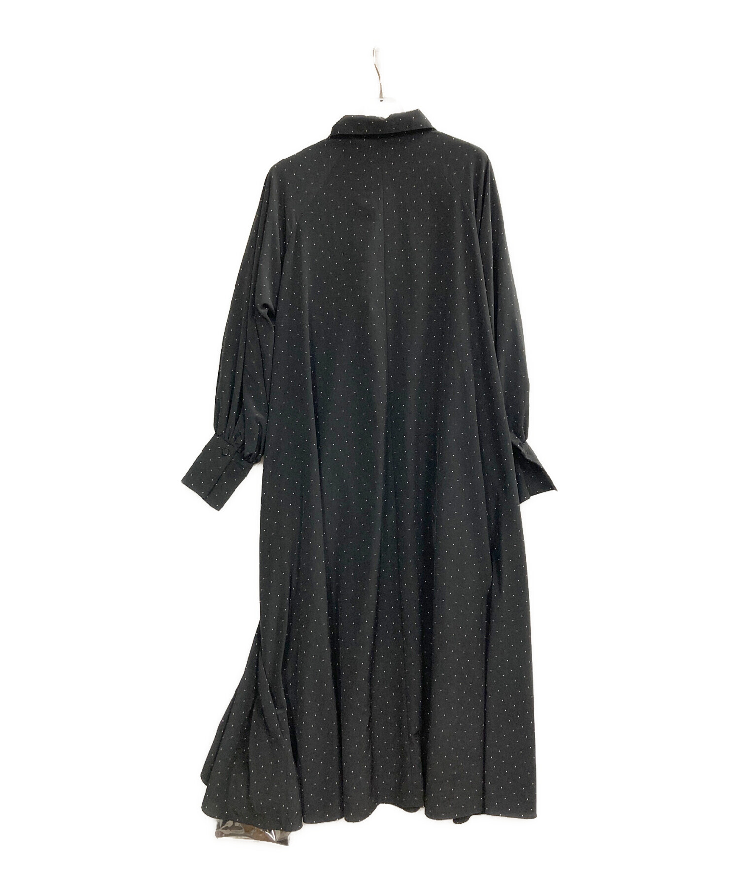 中古・古着通販】IENA (イエナ) ドットサッシュワンピース ブラック