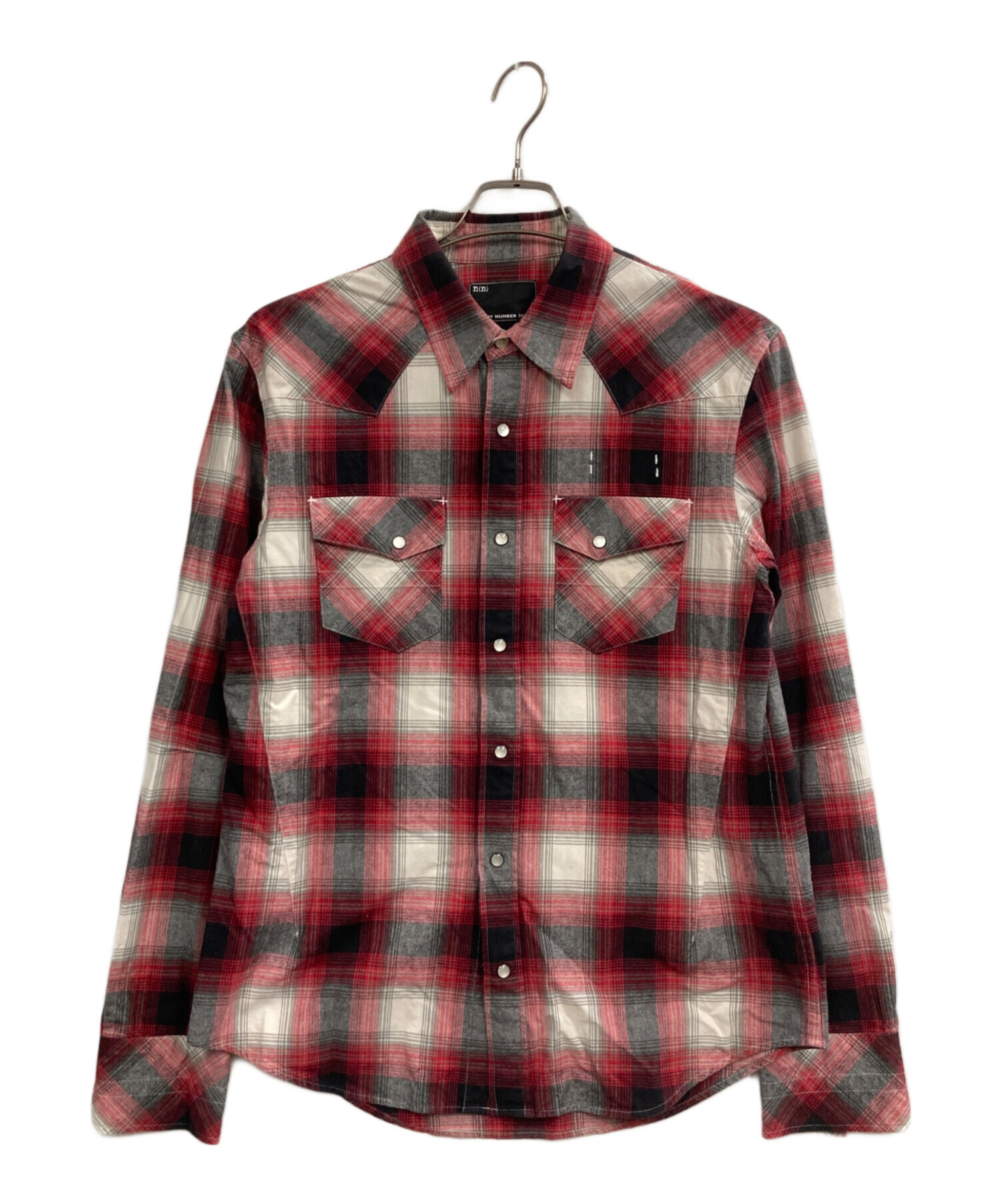 【希少美品】NUMBER (N)INE　フード付ウエスタンシャツ　ノースリーブ 中古・古着通販】n(n) by NUMBER (N)INE (エヌエヌバイナンバーナイン