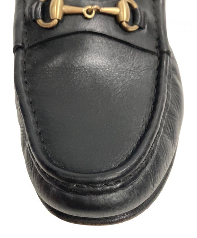 中古・古着通販】GUCCI (グッチ) ホースビットローファー ブラック 