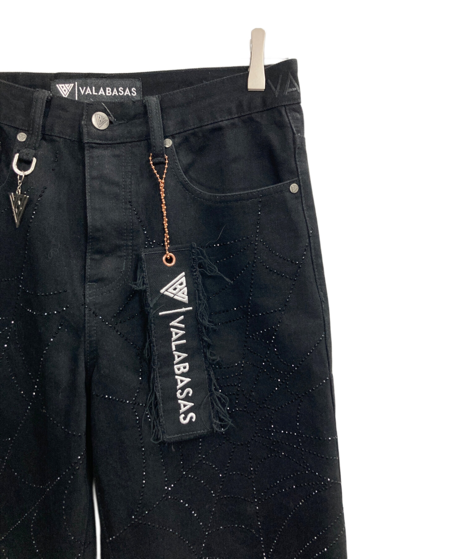 中古・古着通販】VALABASA (バラバサス) ラインストーンデニムパンツ