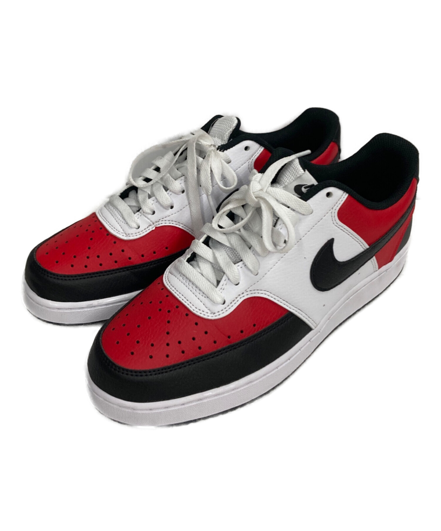 お値下げ　中古美品　　Knit lightスニーカー　27cm EU42 中古・古着通販】NIKE (ナイキ) COURT VISION LO ホワイト×レッド