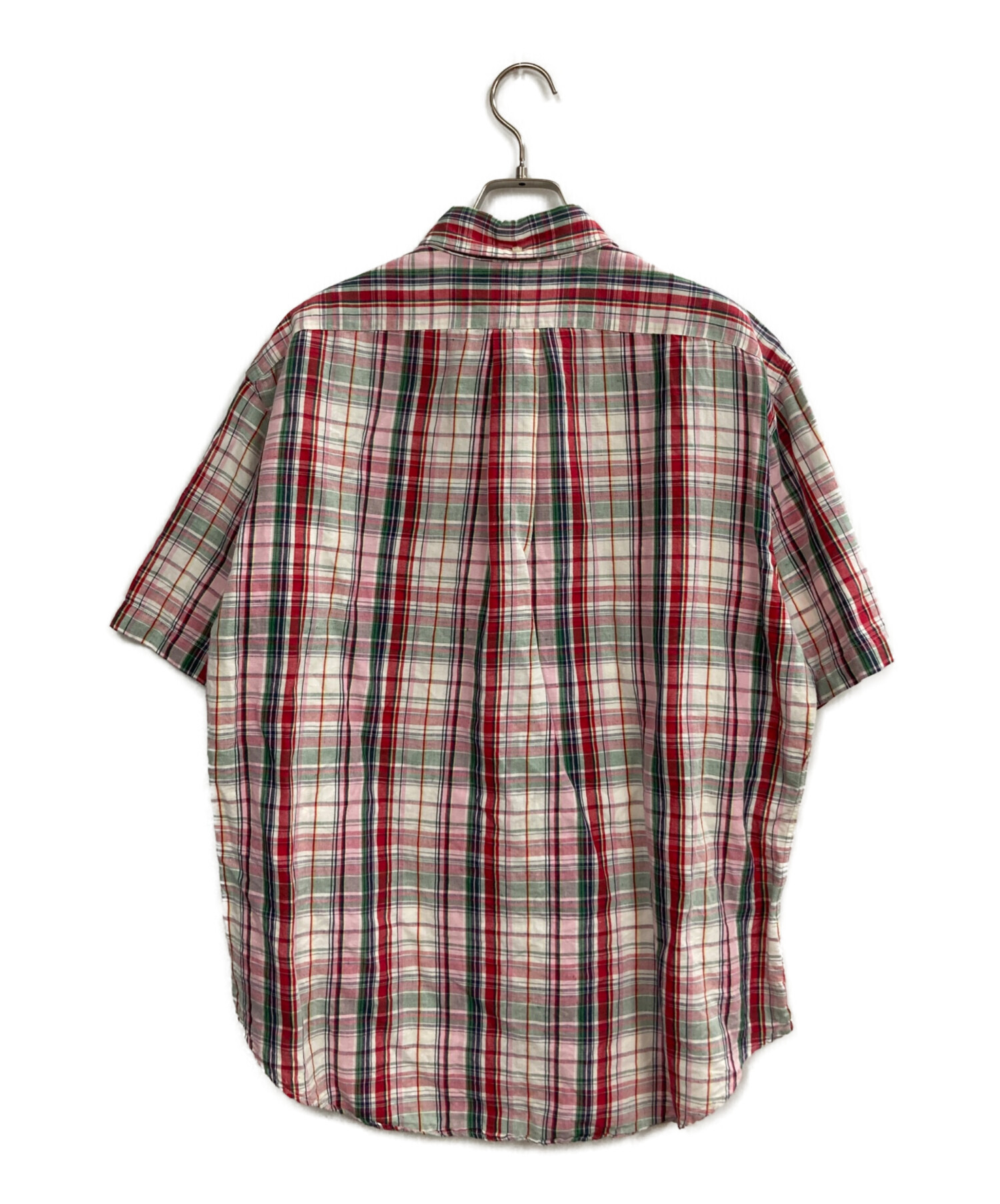 USA製 Lauren Ralph Polo イタリア製 チェック柄 ジャケット リネンシルク ポロラルフローレン 近年タグ ツイードジャケット ポロ グリーンチェック柄 ジャケット・アウター
