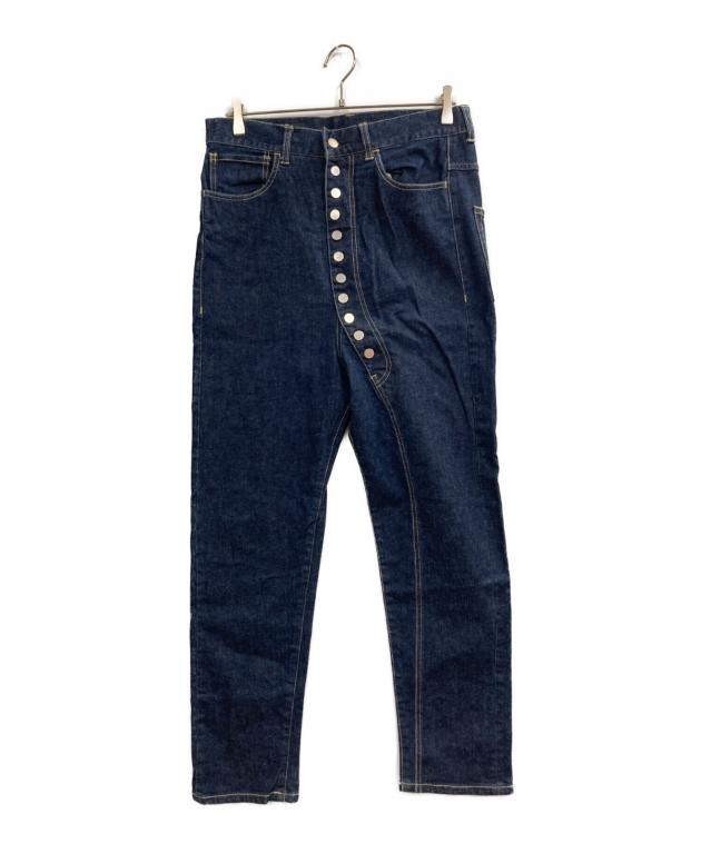 E*T様 カバンドズッカ　デニムパンツ　ボタン　濃紺　スキニー　ZUCCa 中古・古着通販】CABANE de ZUCCa (カバンドズッカ) アシメボタン