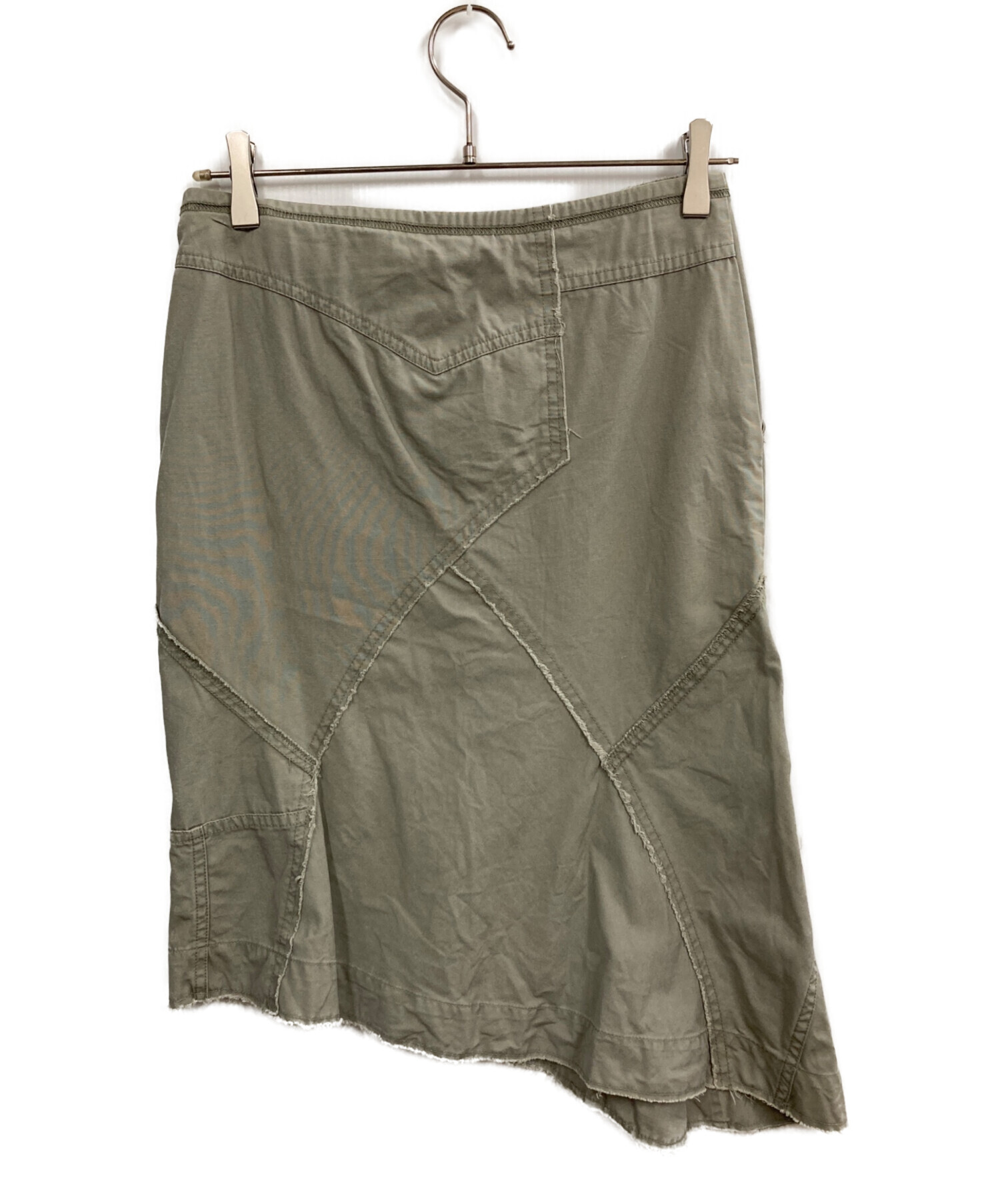 中古・古着通販】DIESEL (ディーゼル) 再構築ミディスカート カーキ