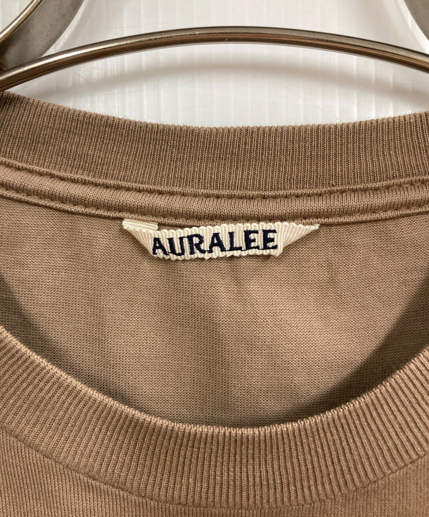 中古・古着通販】AURALEE (オーラリー) LUSTER PLAITING TEE ベージュ
