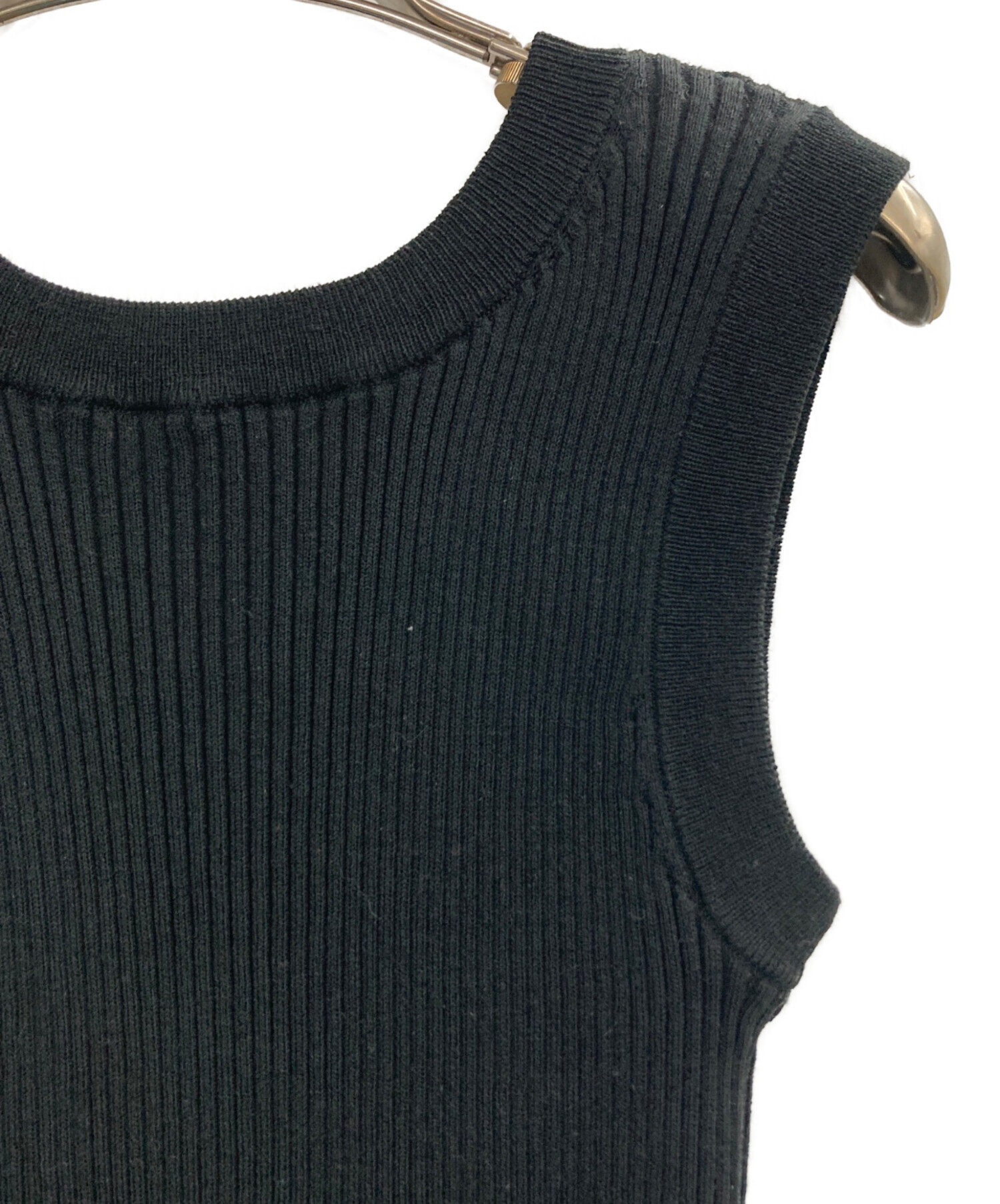 中古・古着通販】CLANE (クラネ) W FACE HALL KNIT TOPS ブラック