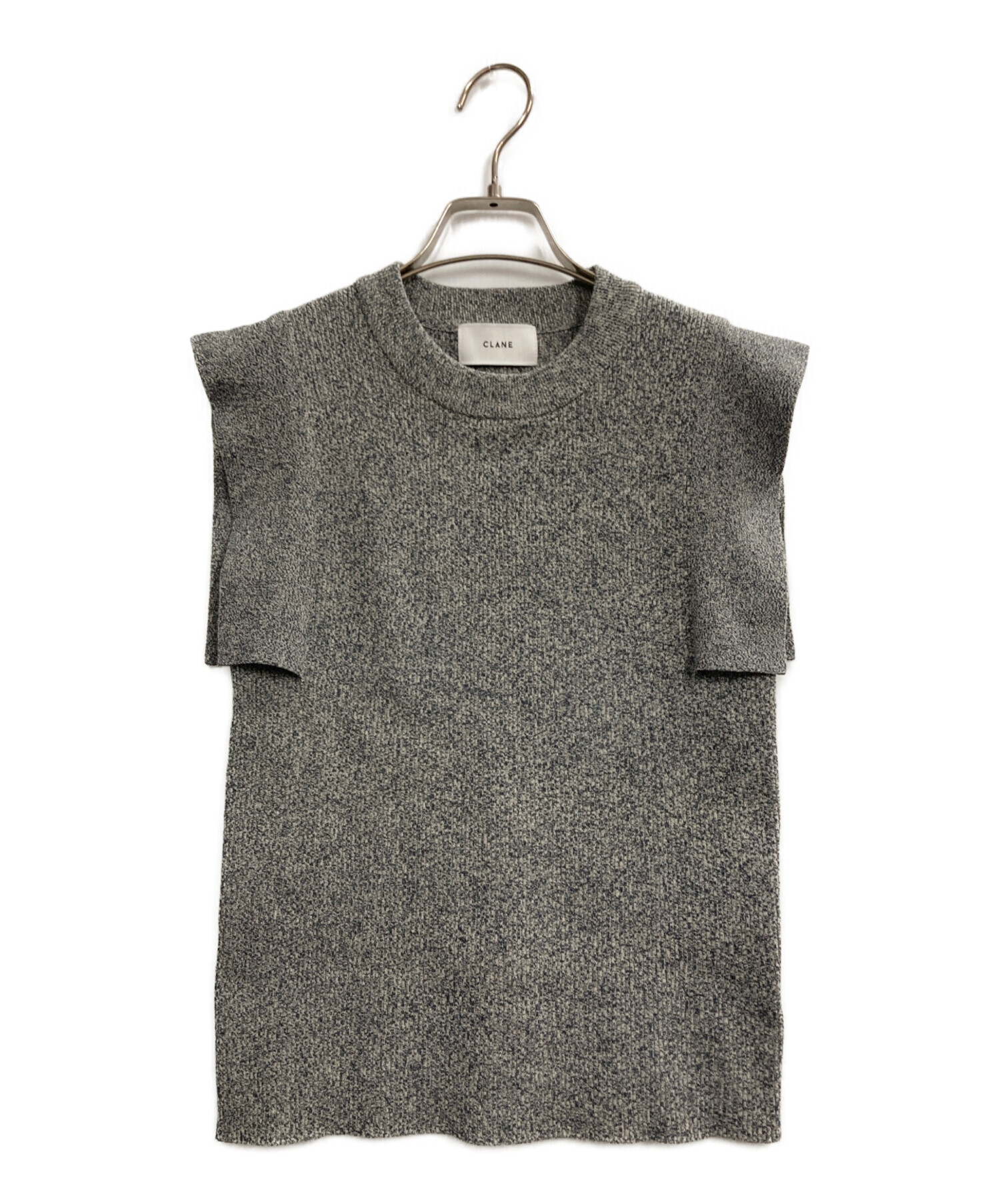 中古・古着通販】CLANE (クラネ) SQUARE SLEEVE KNIT TOPS グレー 