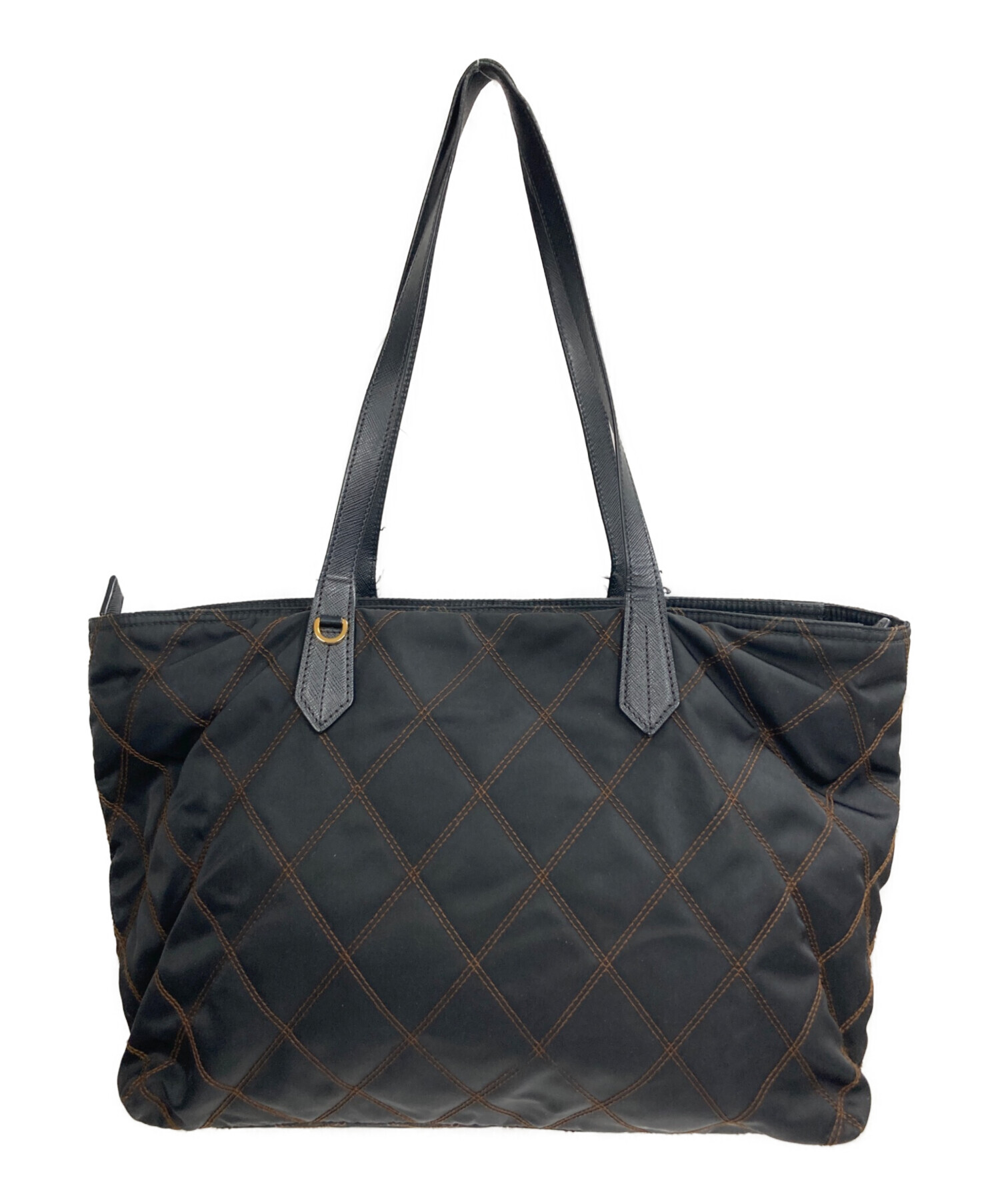 中古・古着通販】PRADA (プラダ) キルティングトートバッグ ブラック