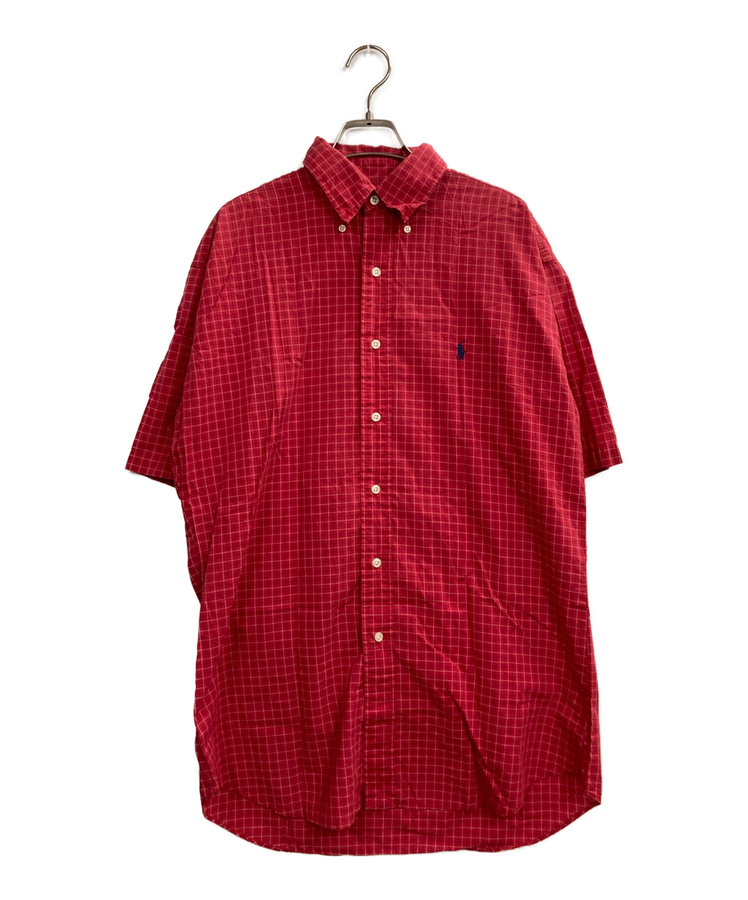 タグ付未使用 ラルフローレン リネン100% 半袖シャツ 赤 中古・古着通販】POLO RALPH LAUREN (ポロ・ラルフローレン) 半袖