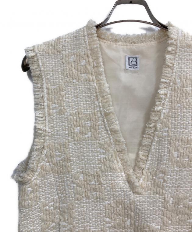 L'AUBE BLANC ジレ ベスト 中古・古着通販】L'AUBE BLANC (ローブ ブラン) ジャガードベスト