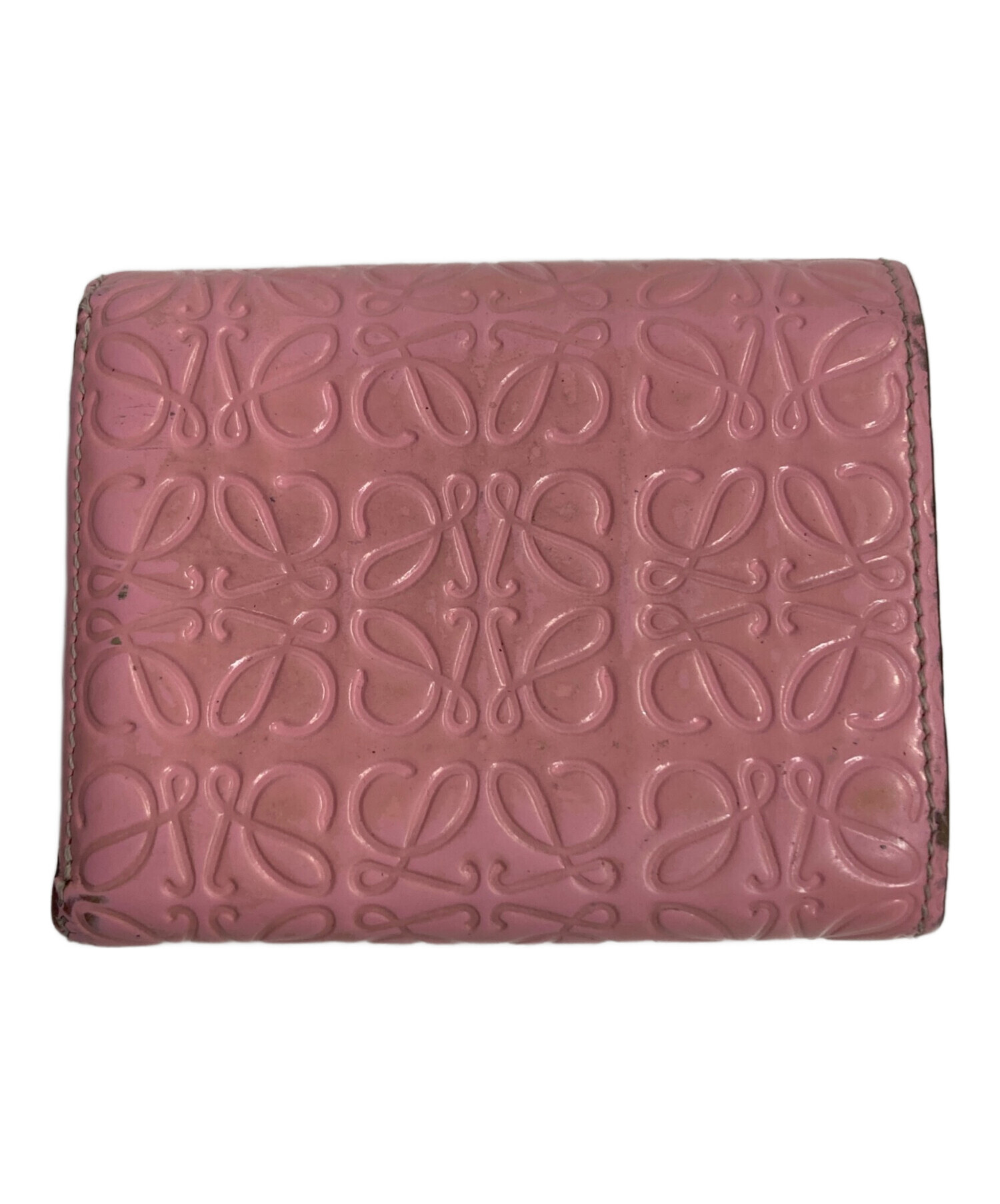 LOEWE ピンクベージュ　三つ折り財布 中古・古着通販】LOEWE (ロエベ) 3つ折り財布 ピンク｜ブランド・古着