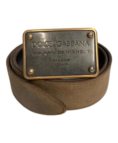 【ぐち子様】ドルチェ&ガッバーナ　ベージュ ゴールドバックル ベルト 中古・古着通販】DOLCE & GABBANA (ドルチェ＆ガッバーナ) レザー