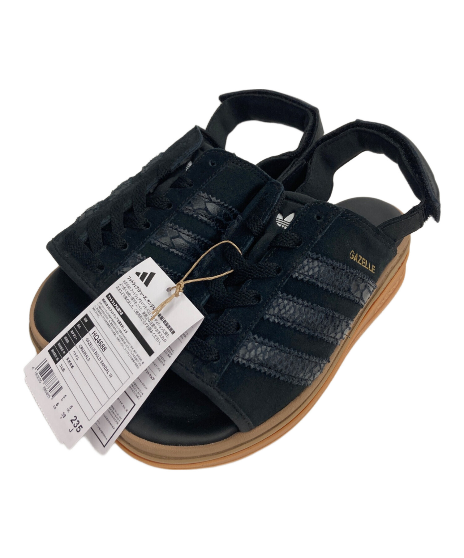 中古・古着通販】adidas (アディダス) GAZELLE BOLD SANDAL W ブラック 