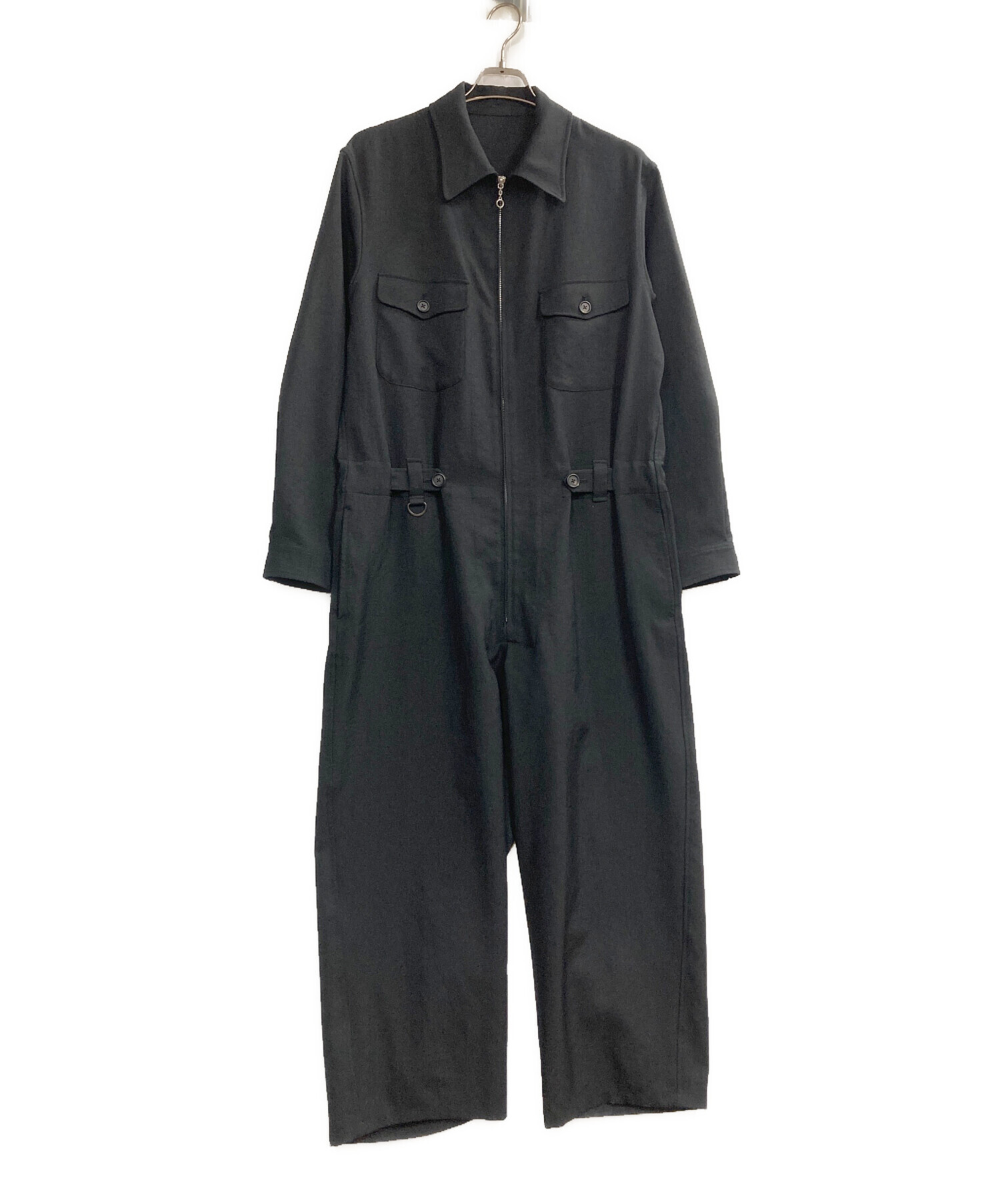 s'yte サイト カバーオール 2(M位) 黒 【古着】【中古】 中古・古着通販】s'yte (サイト) PE/STRETCH TWILL ALL-IN-ONE
