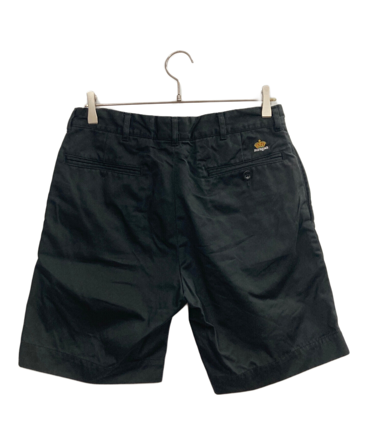 supreme シュプリーム 90s〜 チノ ショーツ　パンツ W30 M程度 中古・古着通販】Supreme (シュプリーム) Crown Chino Shorts ブラック