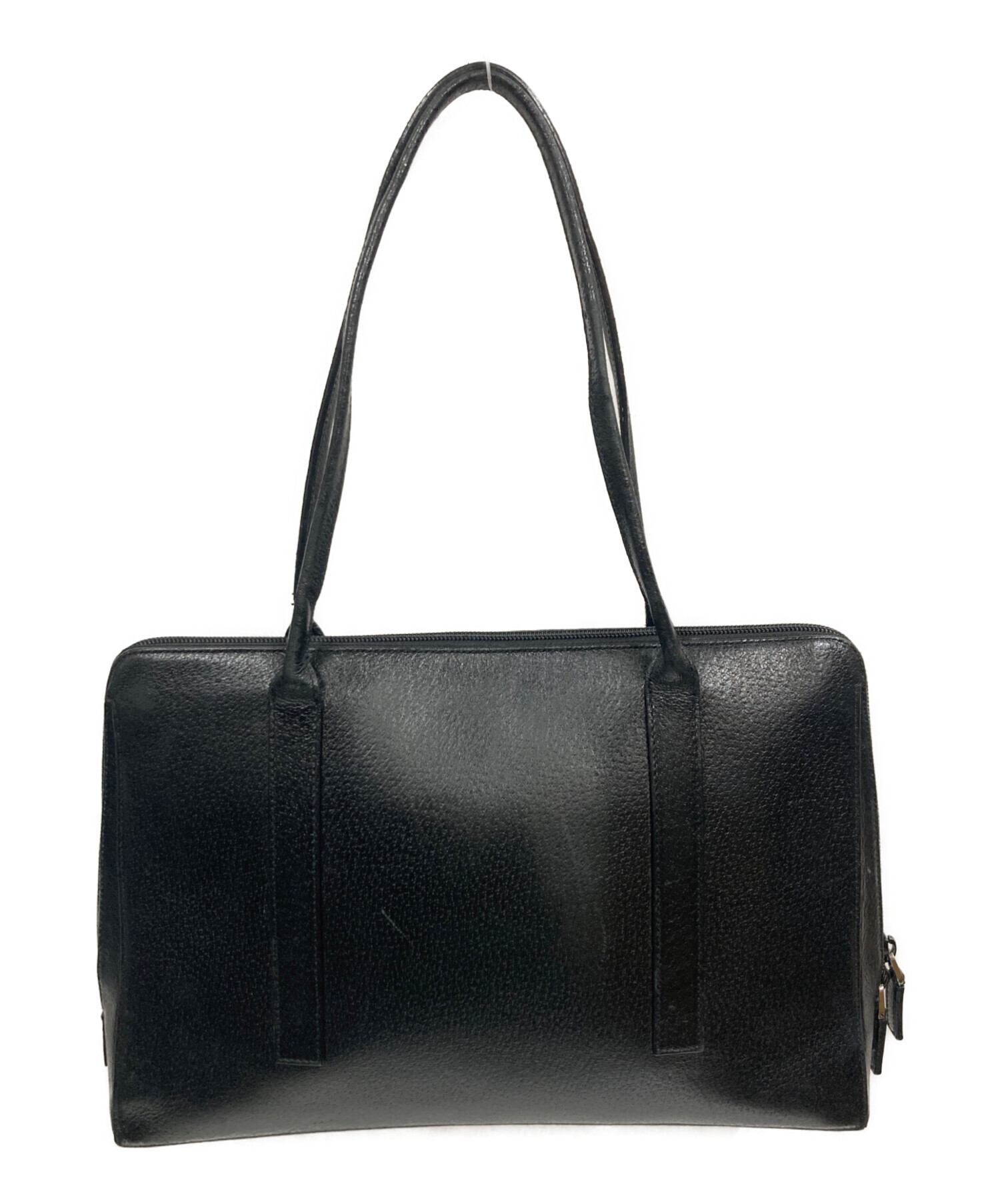 中古・古着通販】GUCCI (グッチ) レザートートバッグ ブラック