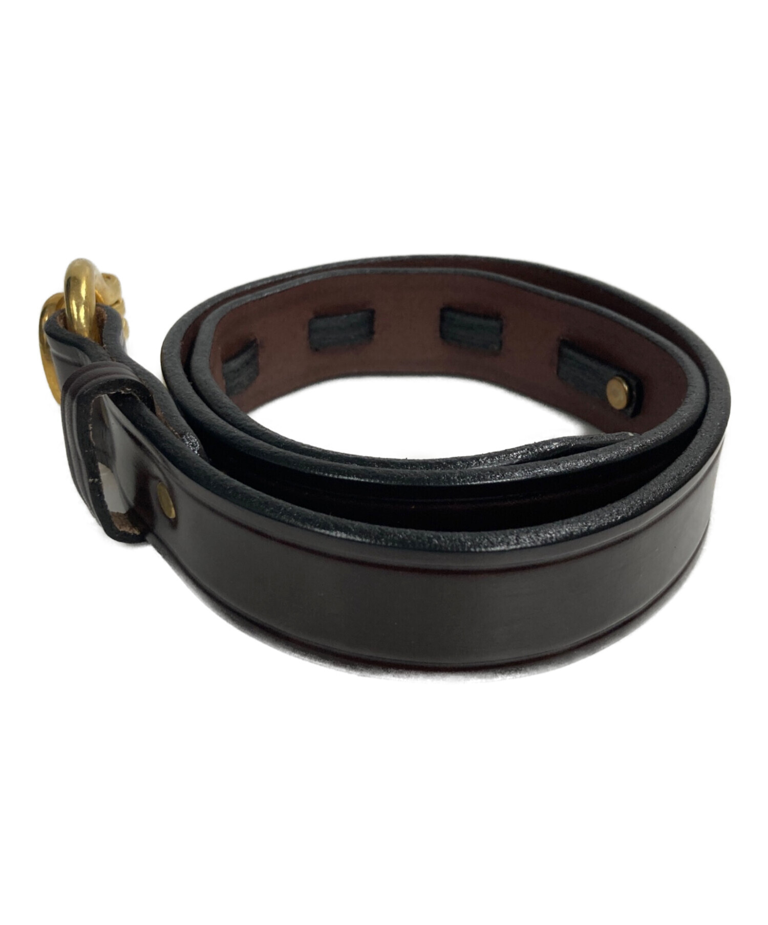 た*み様 TORY Leatherレザーベルト フック ブラウン 34 中古・古着通販】TORY LEATHER (トリーレザー) フックベルト ブラウン