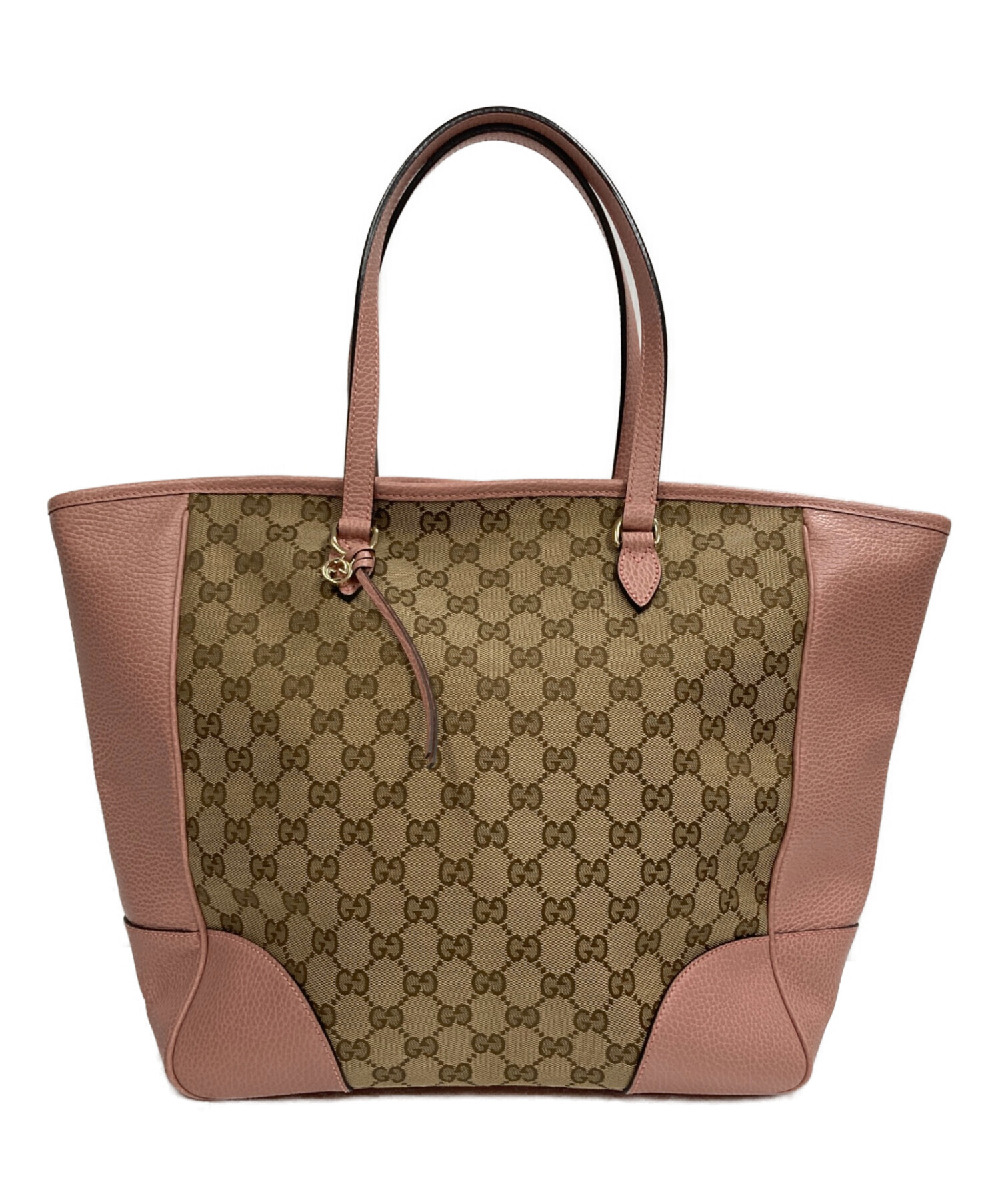 中古・古着通販】GUCCI (グッチ) GGキャンバス レザートートバッグ