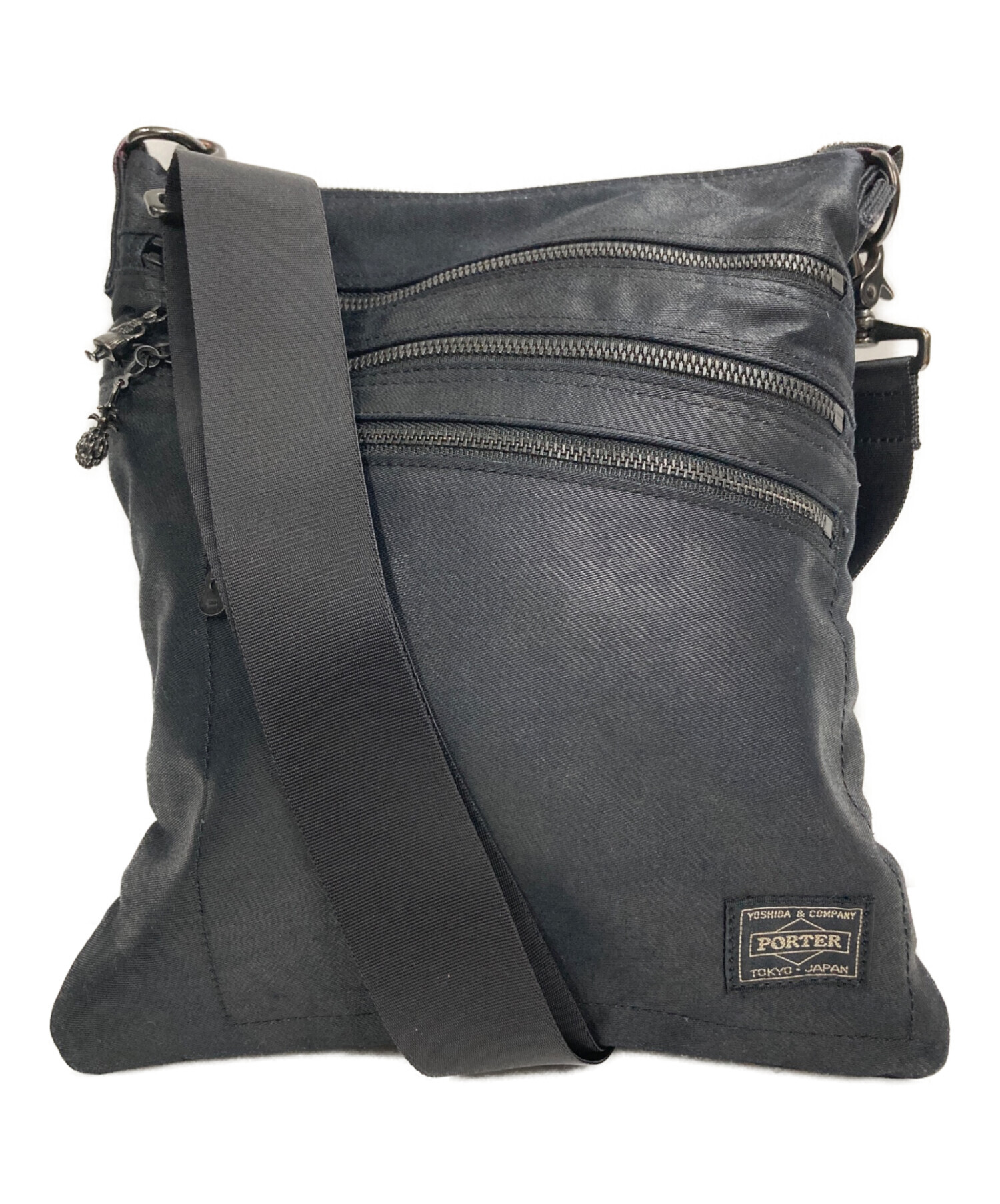 中古・古着通販】PORTER (ポーター) アロハショルダーバッグ ブラック