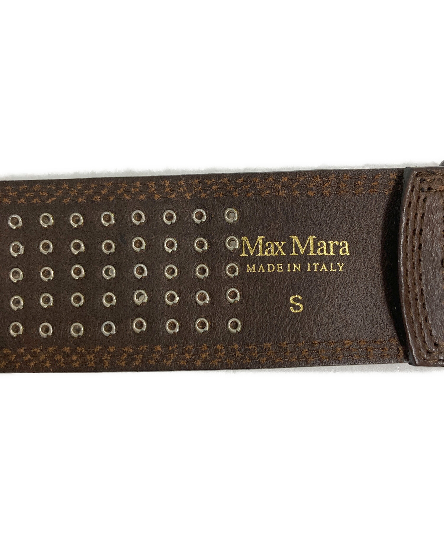 中古・古着通販】MaxMara (マックスマーラ) スタッズベルト ブラウン