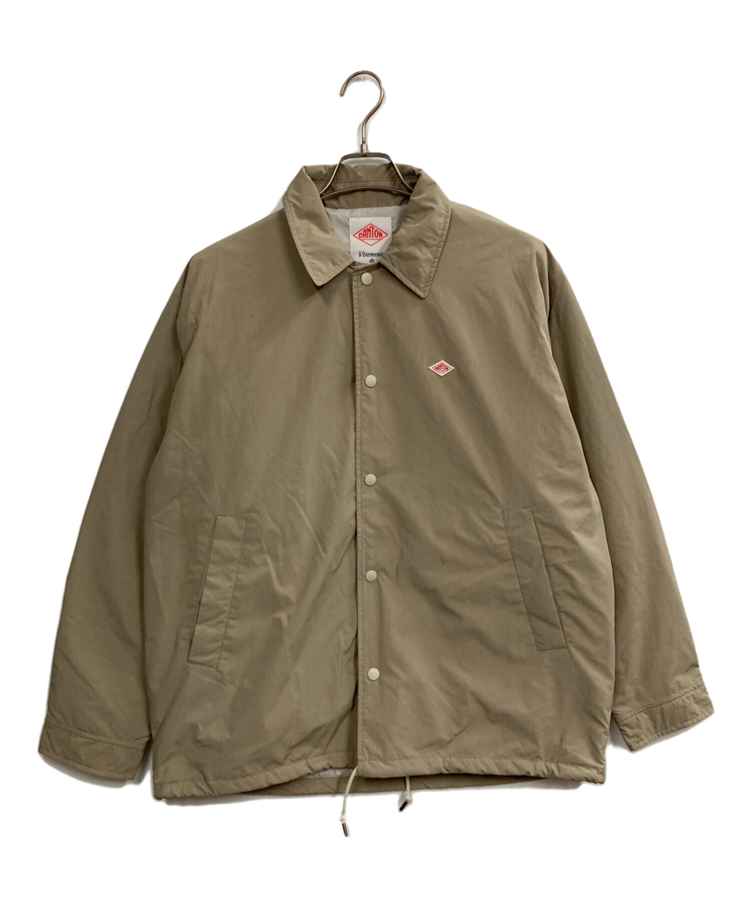 【未使用・美品】DANTON 中綿入りナイロンコーチジャケット 中古・古着通販】DANTON (ダントン) COACH JACKET ベージュ サイズ:42