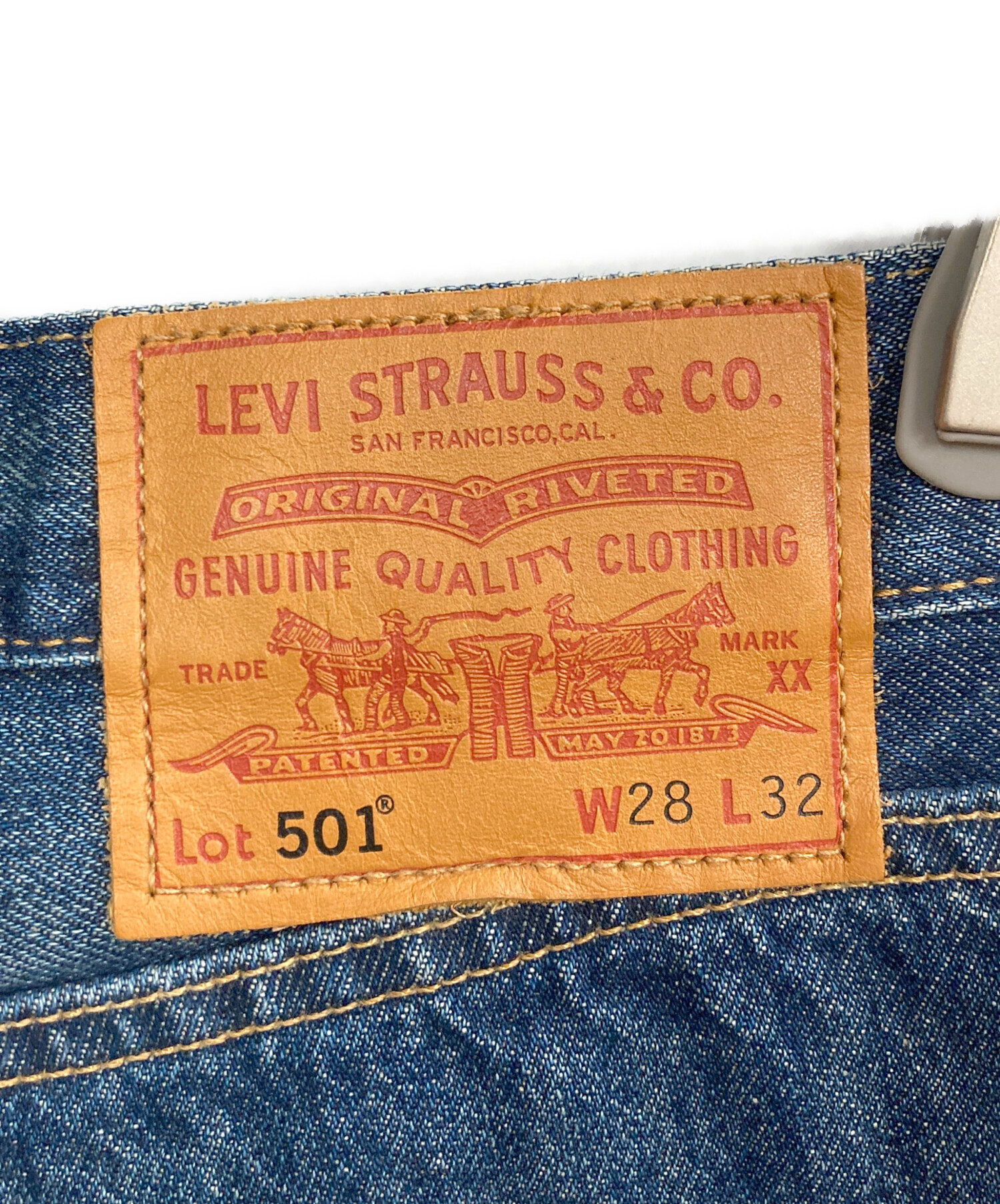 中古・古着通販】LEVI'S (リーバイス) 米国製501デニムパンツ ブルー