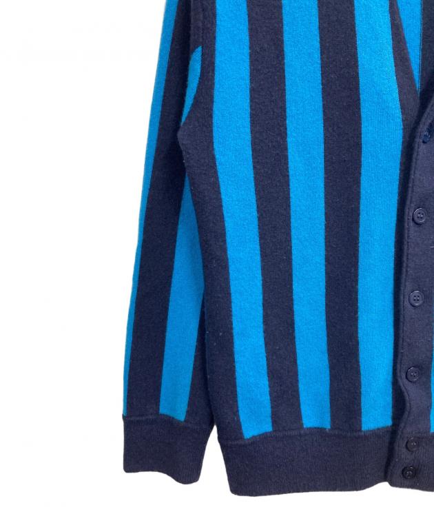 シュプリーム ラコステ ポイントロゴ ストライプ カーディガン 青 M 中古・古着通販】SUPREME (シュプリーム) LACOSTE LIVE (ラコステ