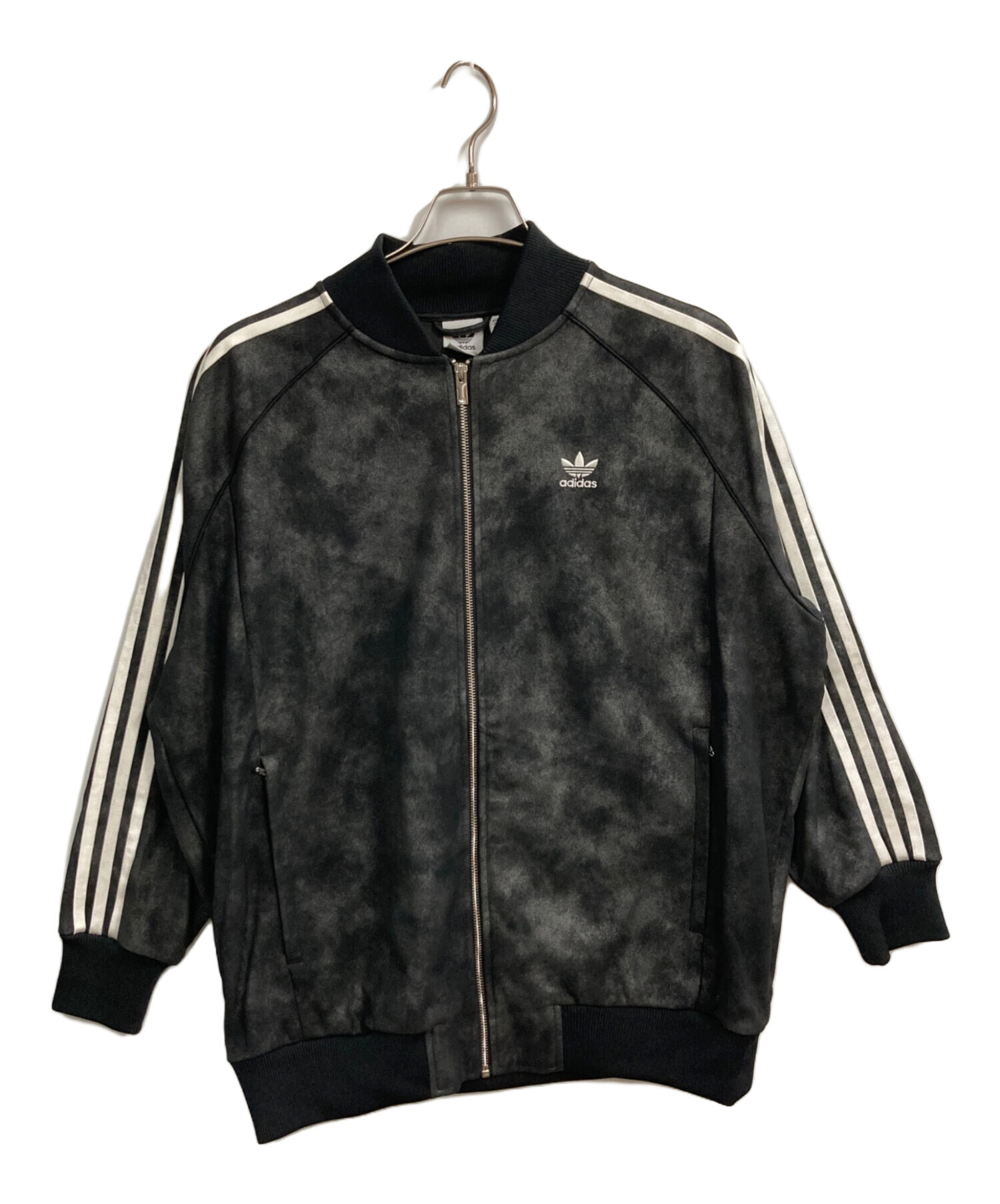 古着  アディダス トラックジャケット SST リブカラー ブラック 中古・古着通販】adidas (アディダス) SST リュクス トラックトップ