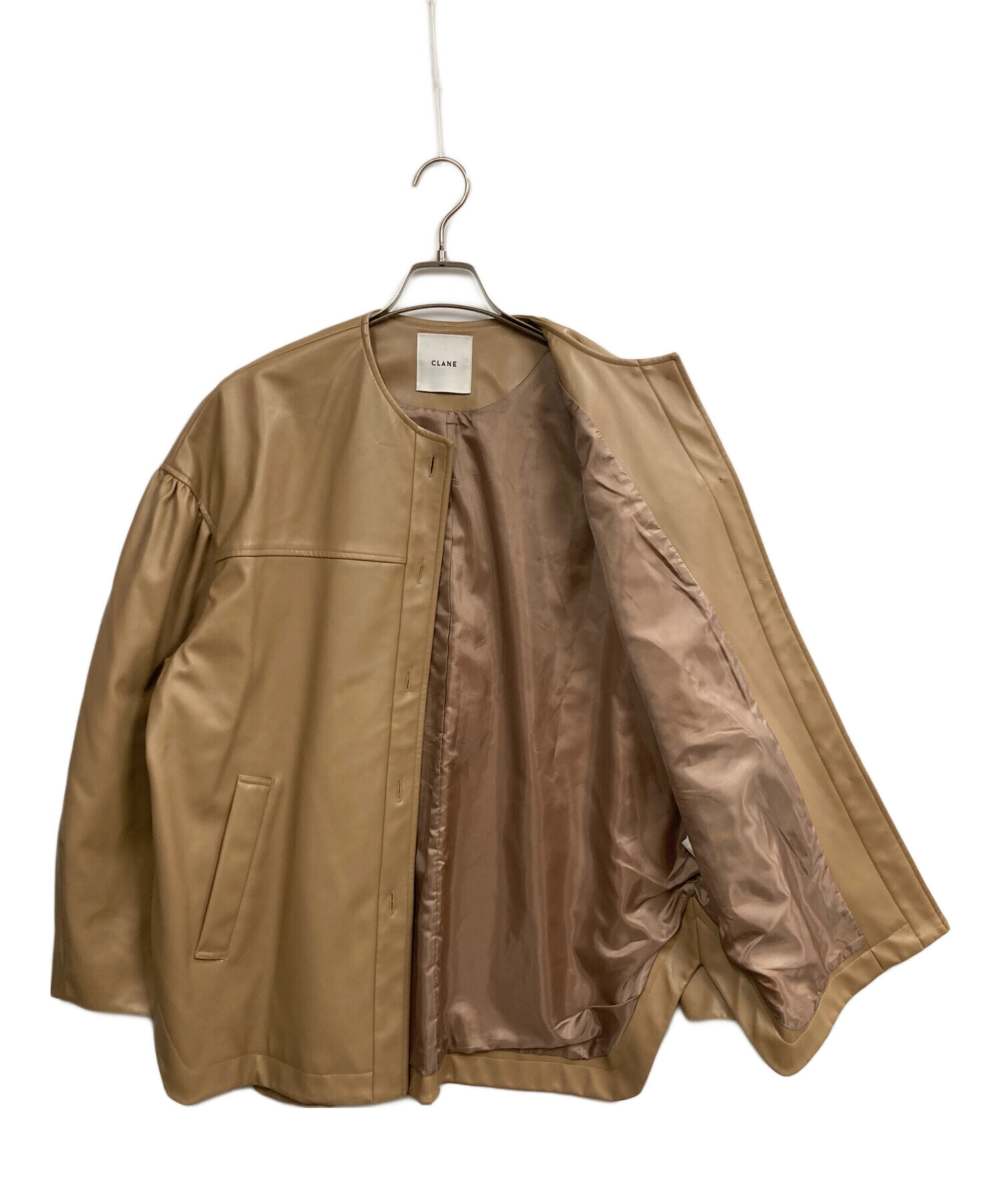 中古・古着通販】CLANE (クラネ) VOLUME SLEEVE LEATHER BLOUSON