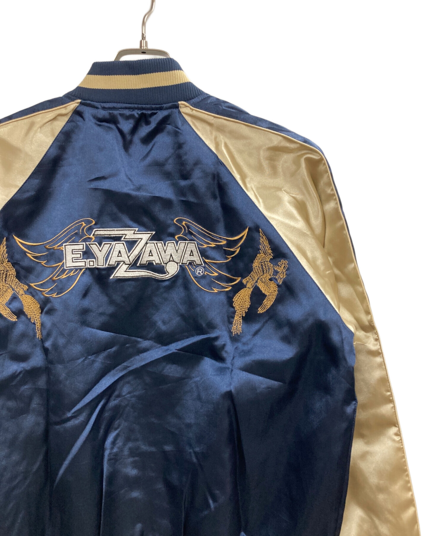 中古・古着通販】矢沢永吉 (ヤザワエイキチ) スカジャン ネイビー
