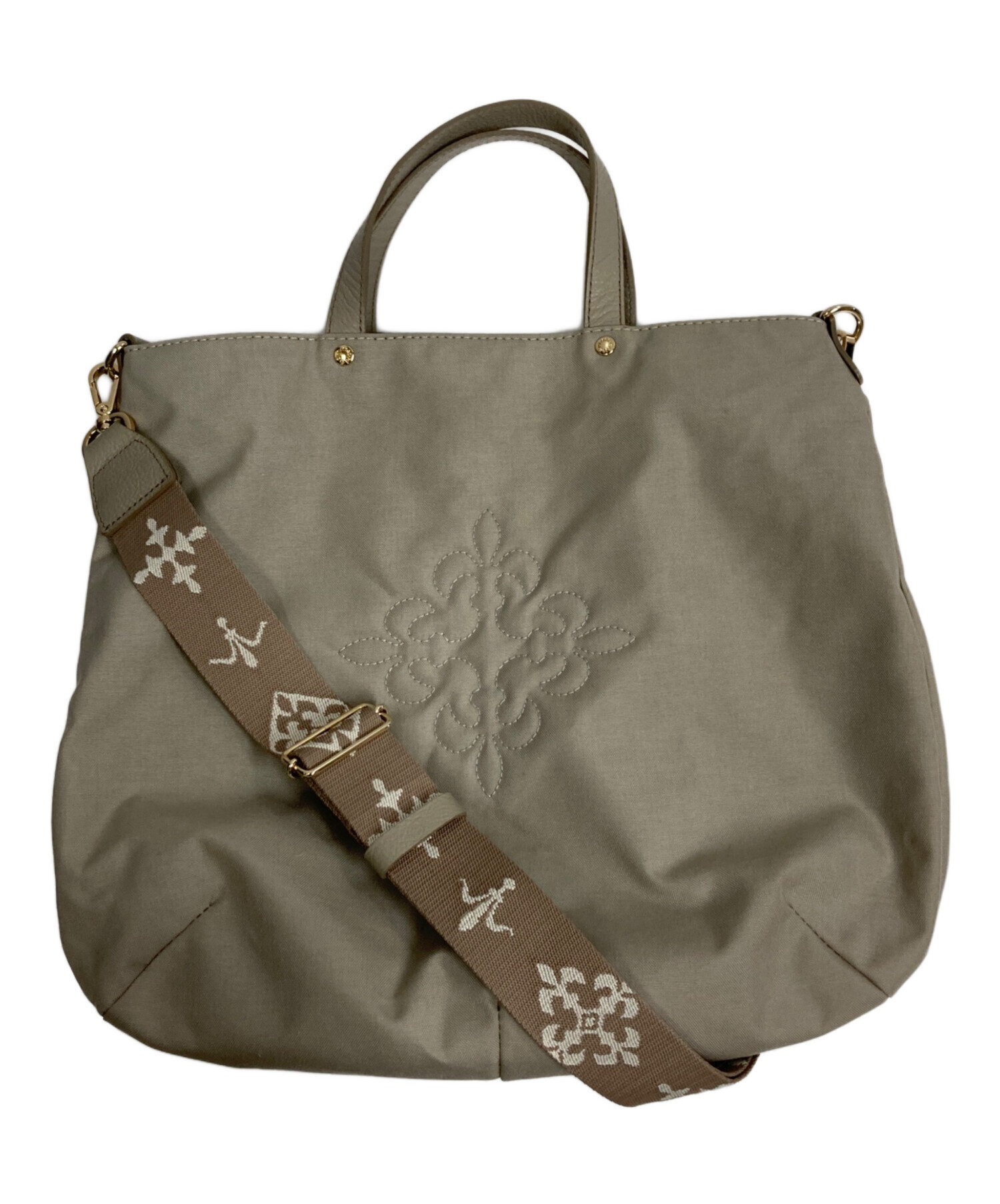 russetラシットスリム2WAYトートバッグ 色グレージュ　未使用級 中古・古着通販】russet (ラシット) スリム2WAYトートバッグ ベージュ