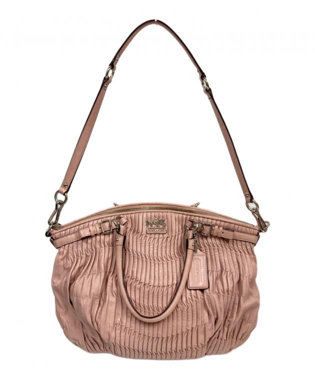【中古】 Lady CHERRSEE 中古・古着通販】COACH (コーチ) マディソンギャザードレザーリンジー