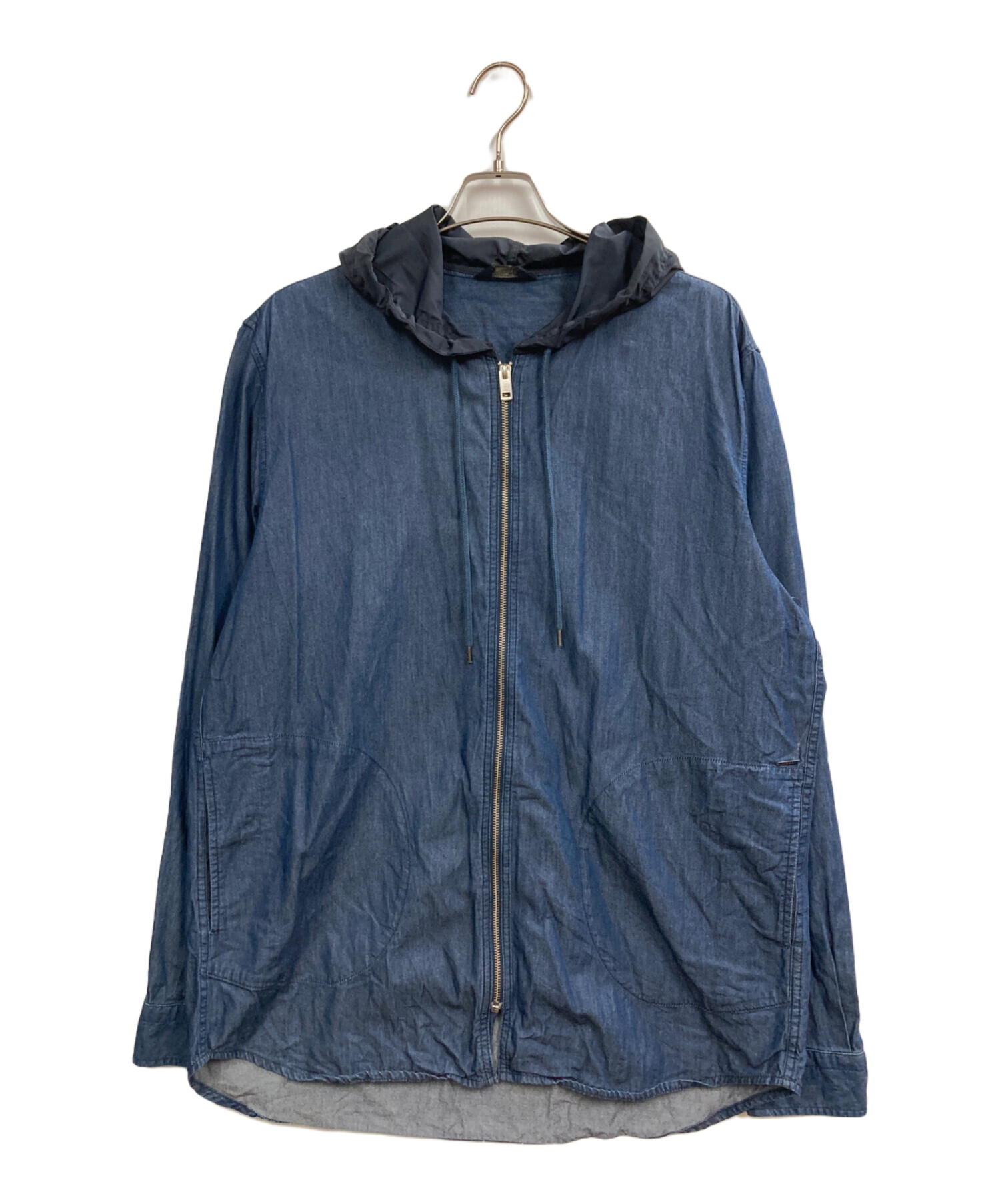 中古・古着通販】DIESEL (ディーゼル) デニム切替フーデットジャケット