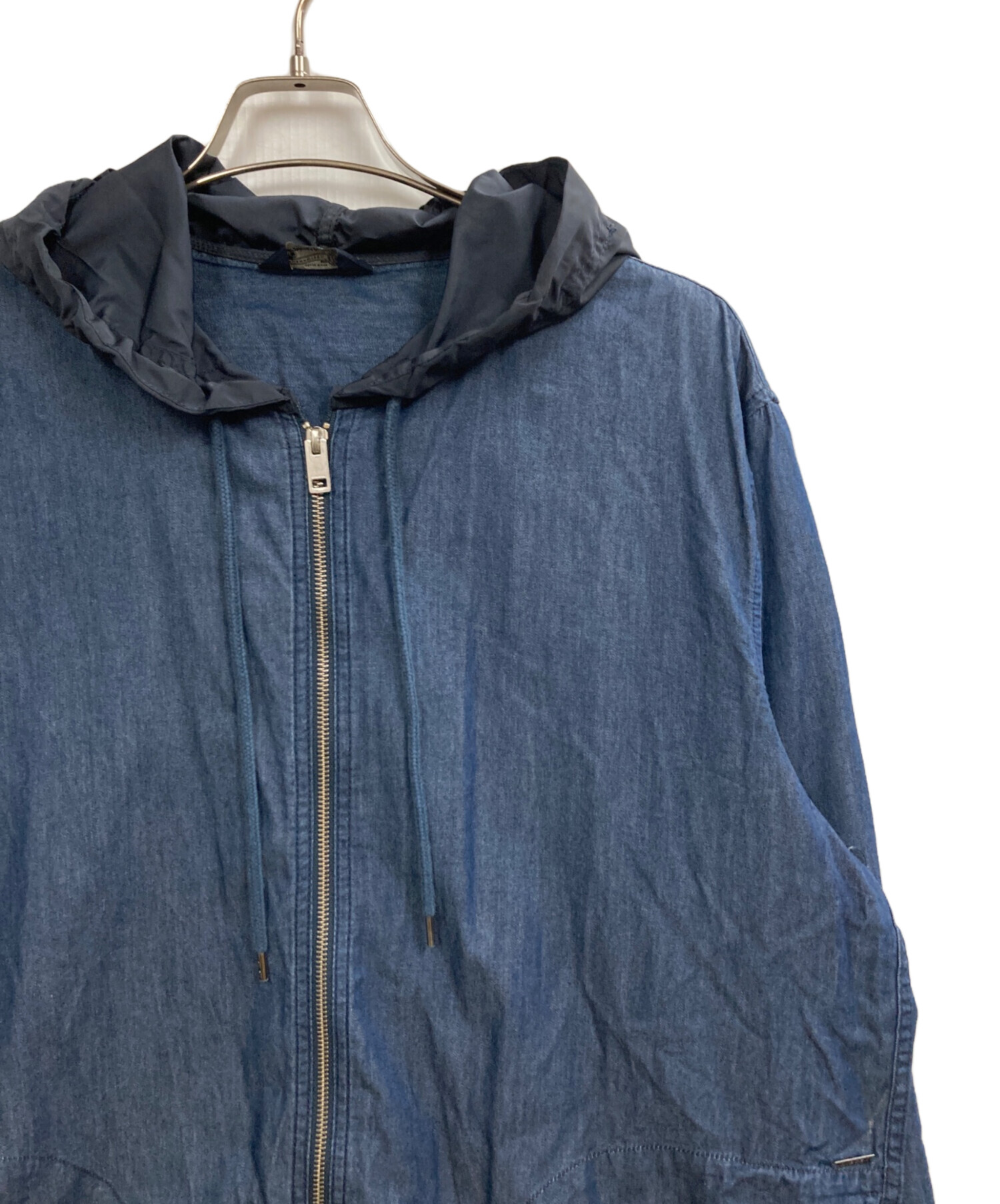 中古・古着通販】DIESEL (ディーゼル) デニム切替フーデットジャケット