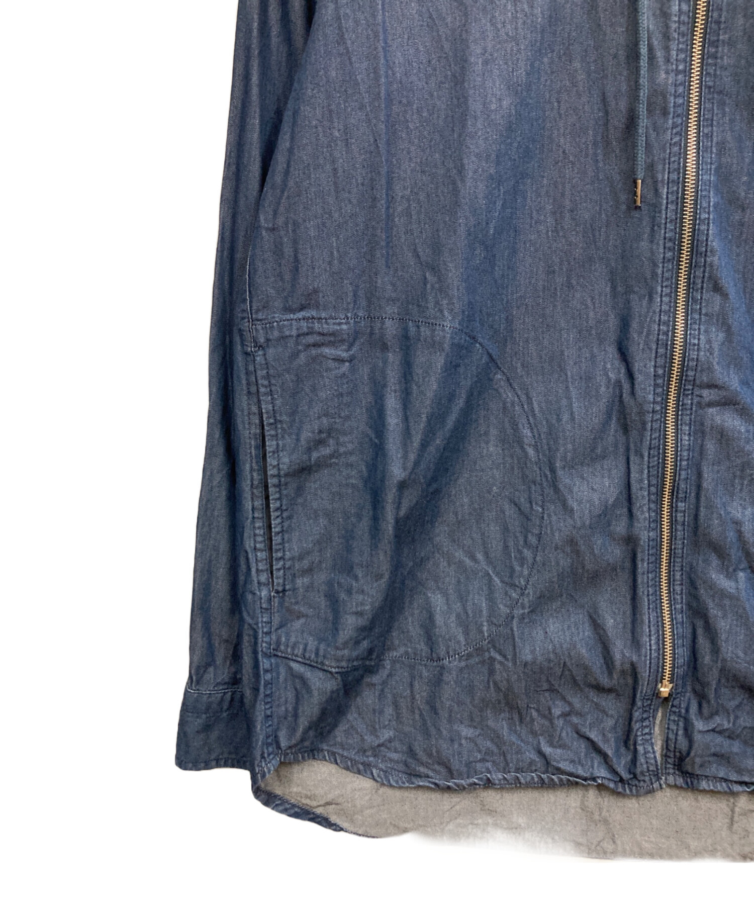 中古・古着通販】DIESEL (ディーゼル) デニム切替フーデットジャケット