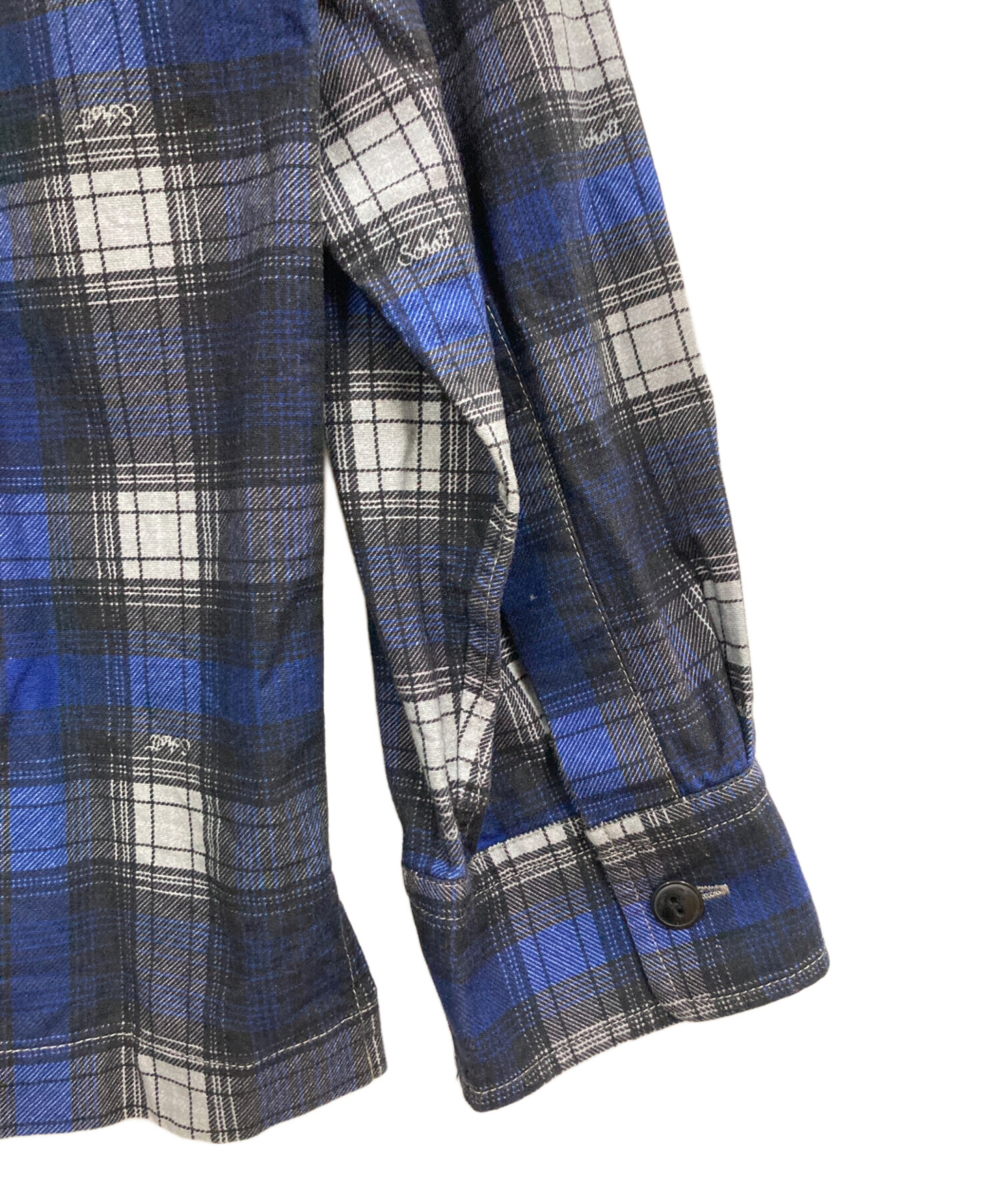 中古・古着通販】Schott (ショット) チェックシャツ ブルー サイズ:2XL