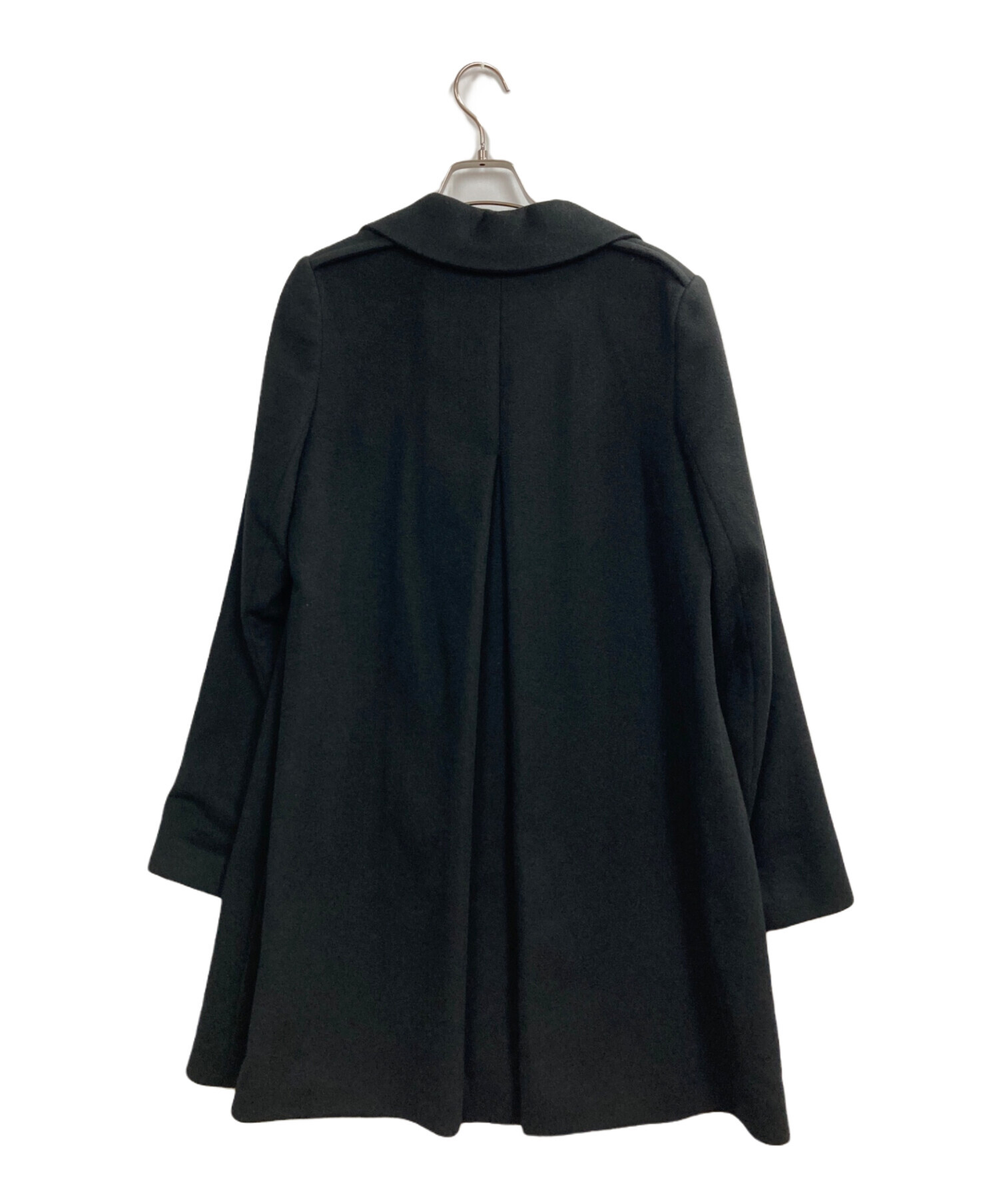 中古・古着通販】theory (セオリー) カシミヤコート ブラック サイズ:S 