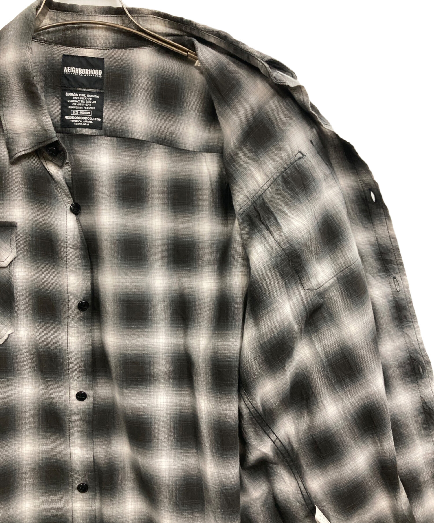 【人気】NEIGHBORHOOD ネイバーフッド オンブレチェックシャツ L 中古・古着通販】NEIGHBORHOOD (ネイバーフッド) オンブレチェック半袖