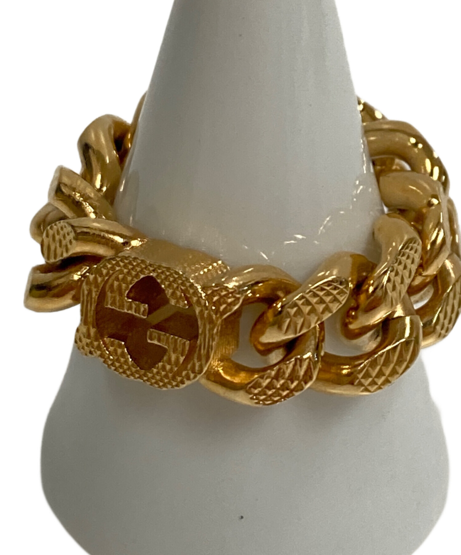中古・古着通販】GUCCI (グッチ) インターロッキングG チェーンリング