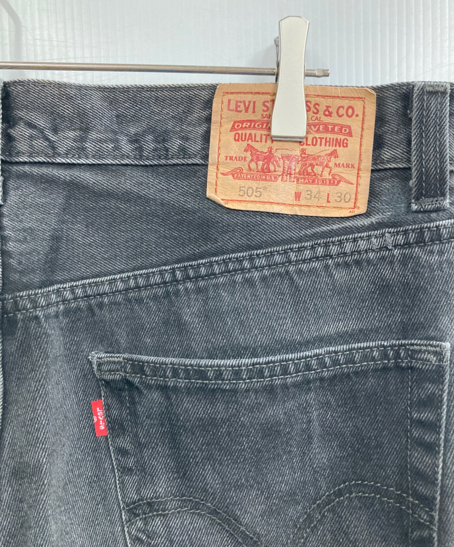 中古・古着通販】LEVI'S (リーバイス) 505 BLACK DENIM ブラック
