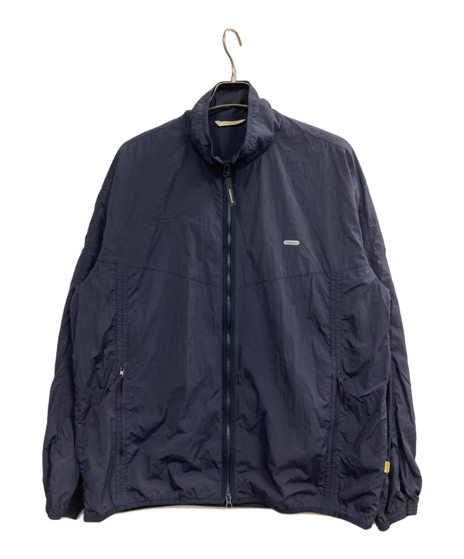 FARAH ファーラー ナイロンジャケット ジップアップ 中古・古着通販】FARAH (ファーラー) Nylon Zip Up Jacket ネイビー