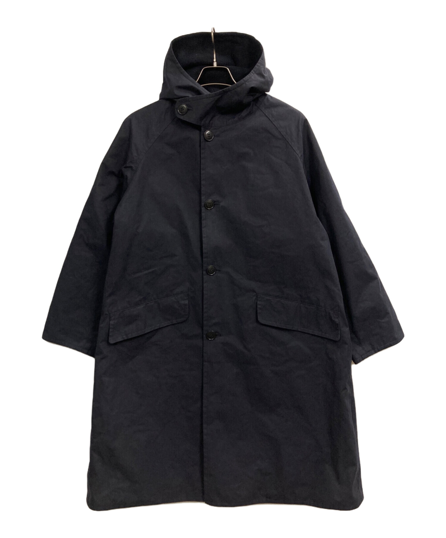 中古・古着通販】COMOLI (コモリ) コットン フーデッドコート ネイビー