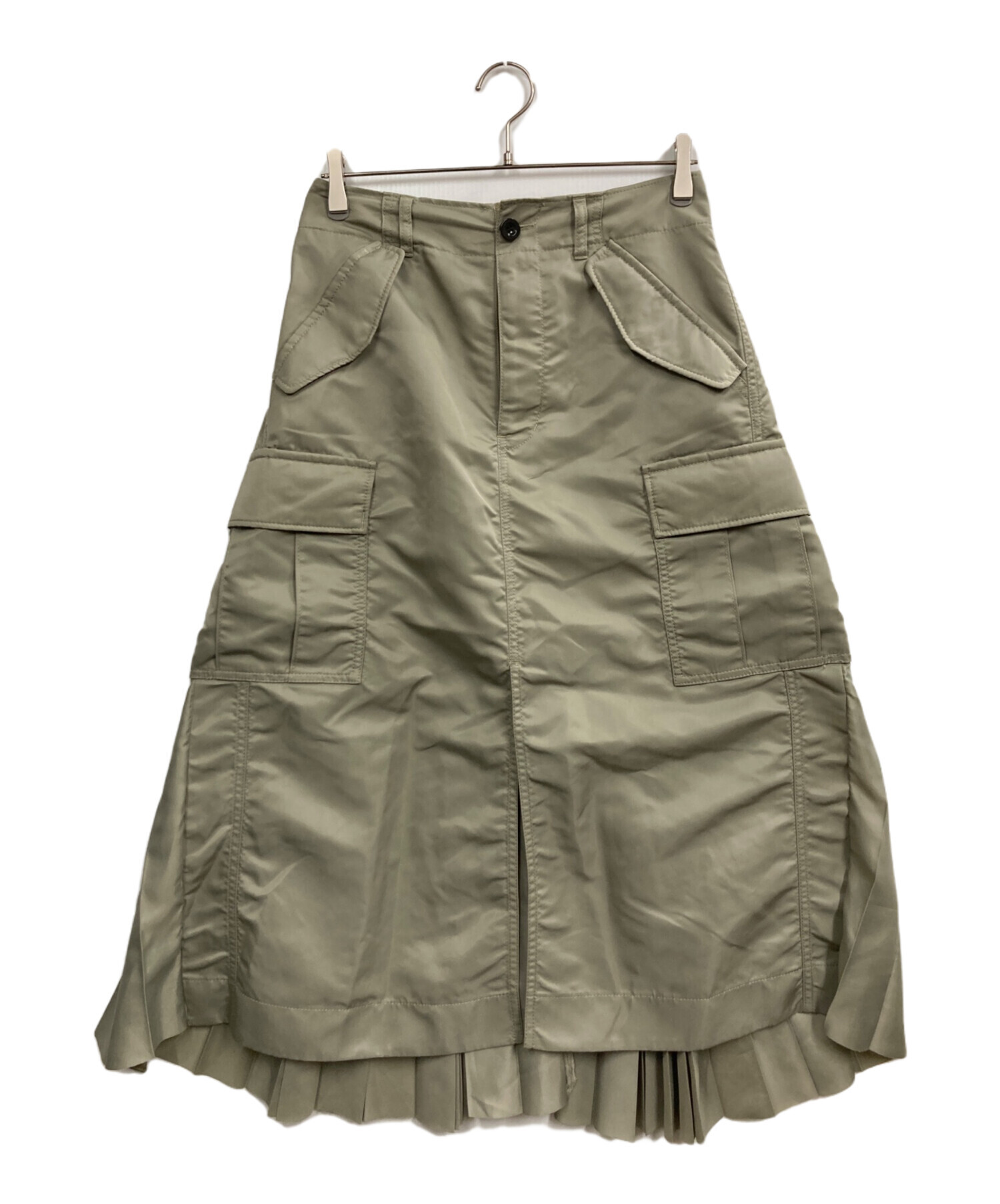 中古・古着通販】sacai (サカイ) Nylon Twill docking Skirt グリーン