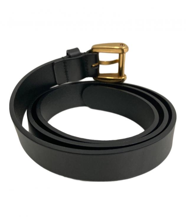 グッチ 良品 イタリア製 Gロゴバックル レザー ナローベルト ブラック 黒 中古・古着通販】GUCCI (グッチ) ナローベルト ブラック｜ブランド