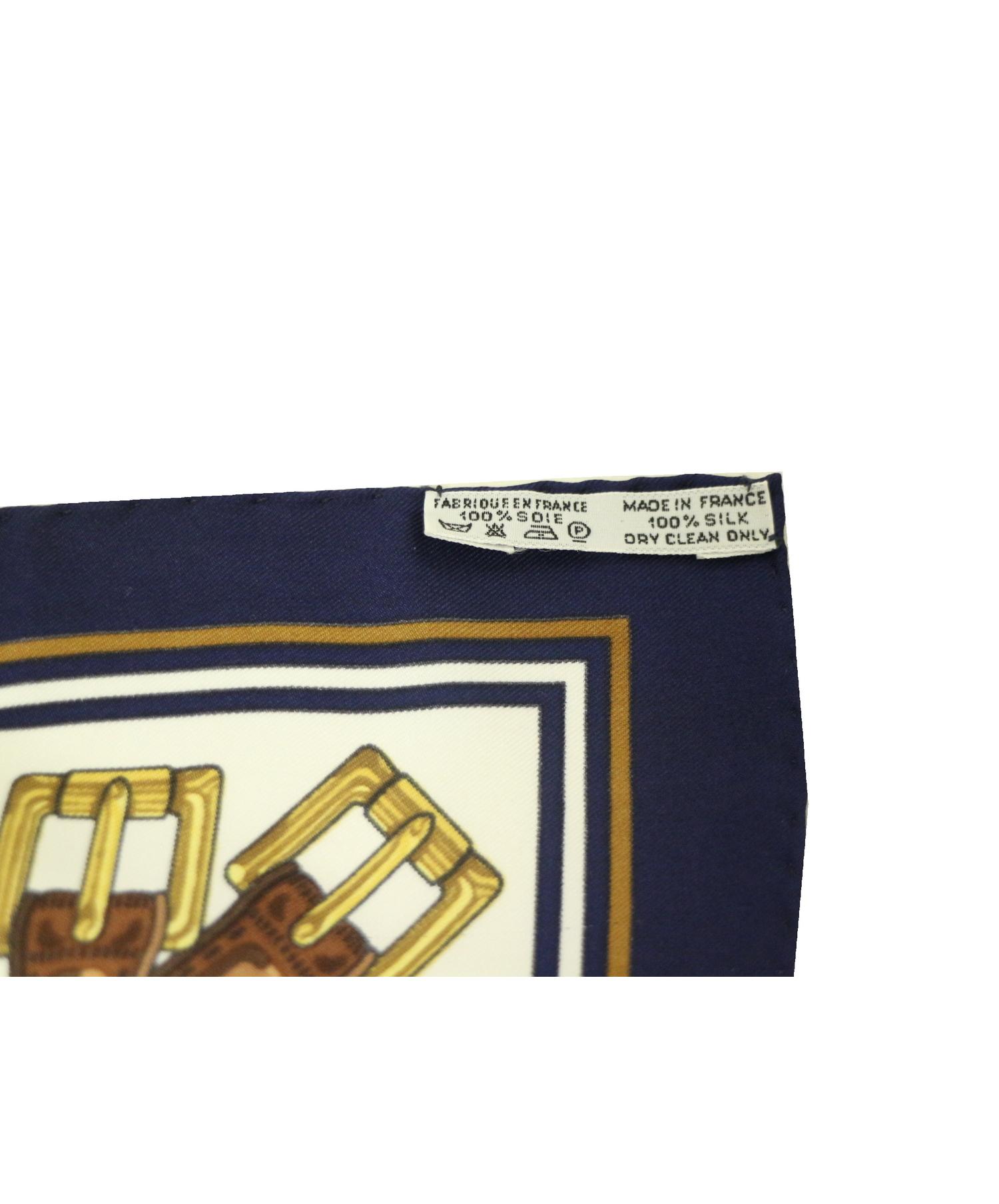 中古・古着通販】HERMES (エルメス) カレ90 サスペンダーベルト柄 